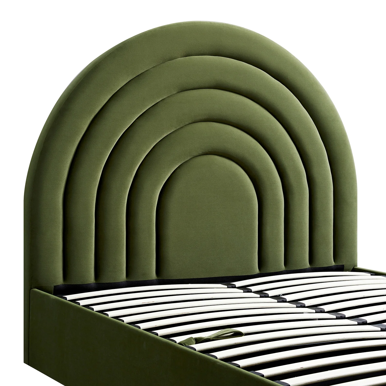 Archer Moss Green Velvet Ottoman TV Bed - Image 19