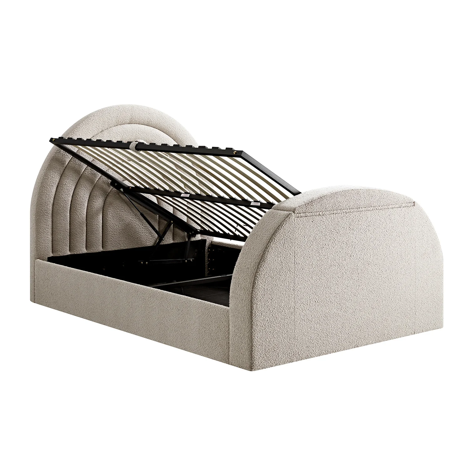 Archer Taupe Boucle Ottoman TV Bed - Image 15