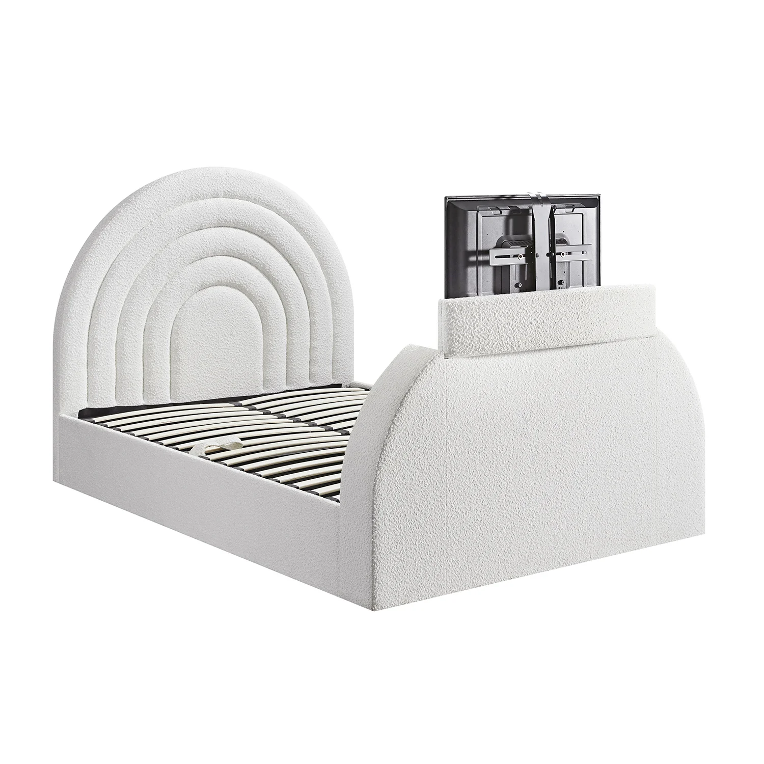 Archer White Boucle Ottoman TV Bed - Image 11