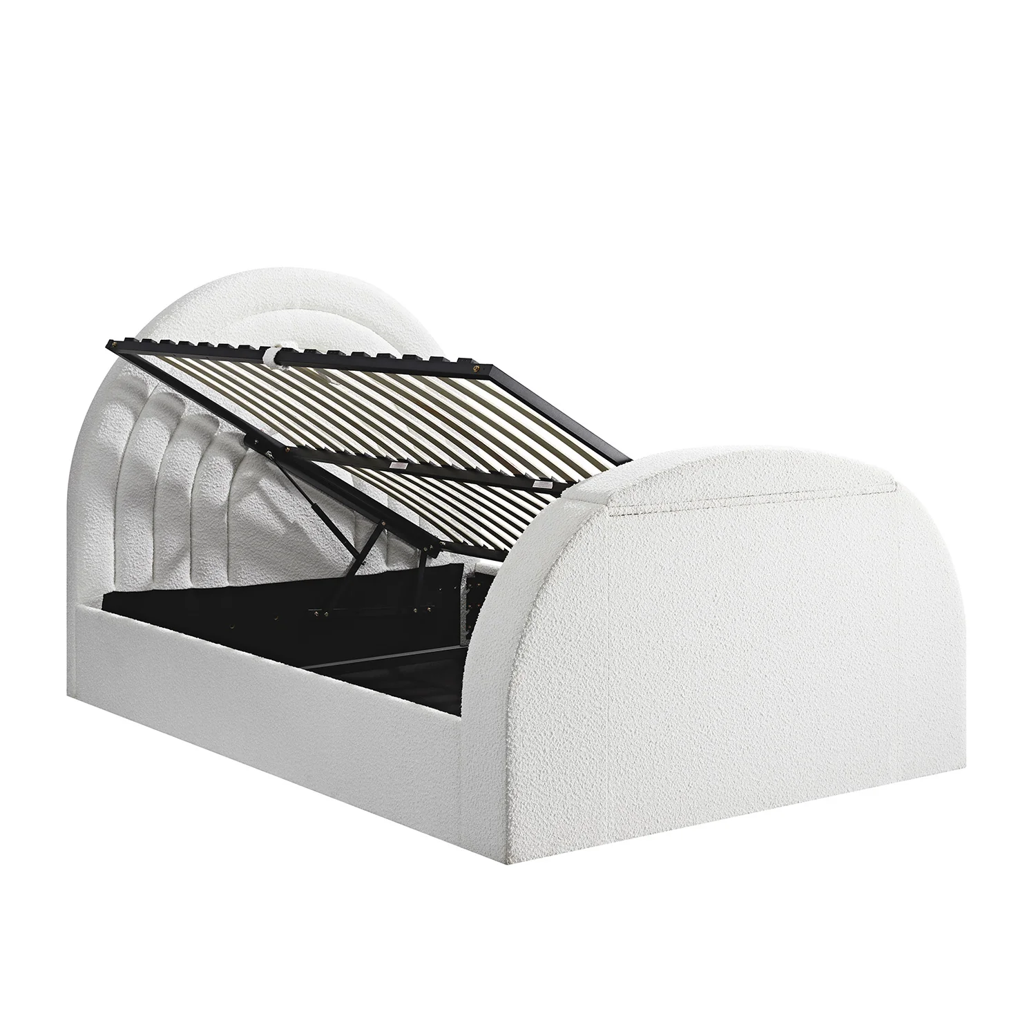 Archer White Boucle Ottoman TV Bed - Image 14