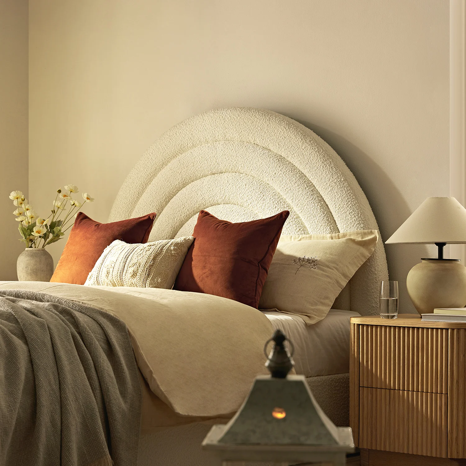 Archer White Boucle Ottoman TV Bed - Image 7
