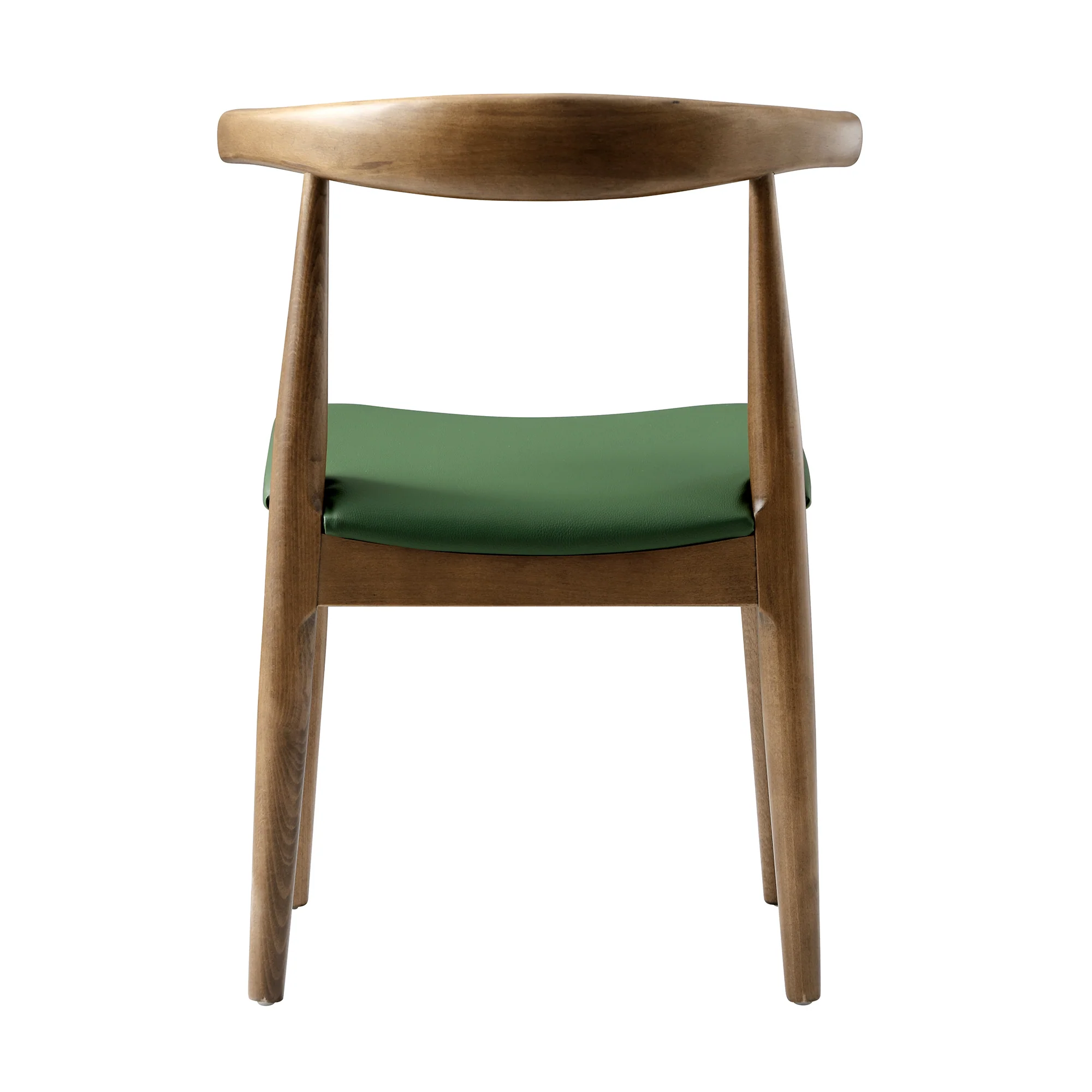 Arley Set of 2 Beech Wood Dining Chairs, Light Walnut and Olive Green - Image 13