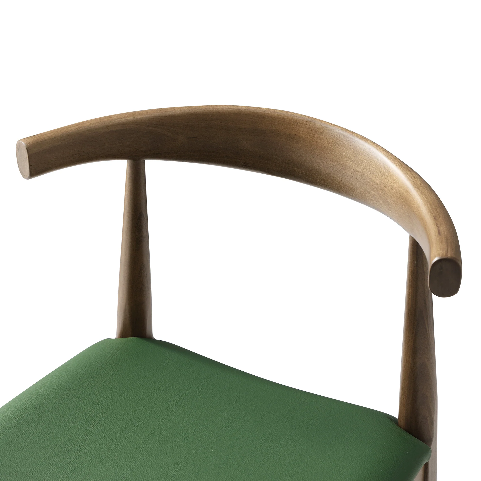 Arley Set of 2 Beech Wood Dining Chairs, Light Walnut and Olive Green - Image 15