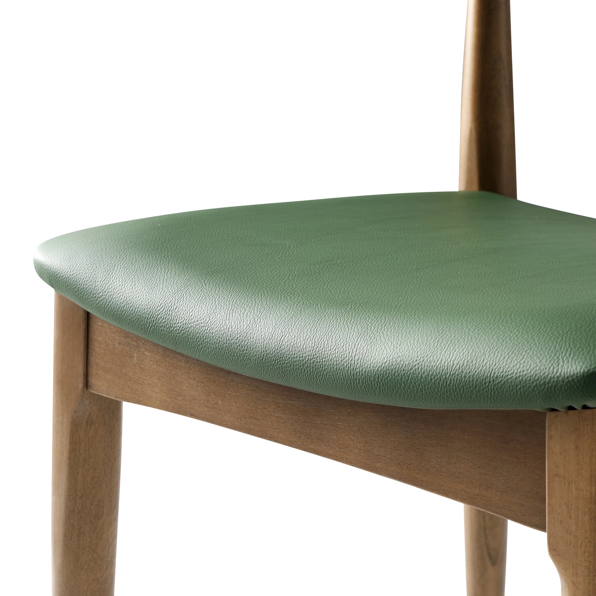 Arley Set of 2 Beech Wood Dining Chairs, Light Walnut and Olive Green - Image 17