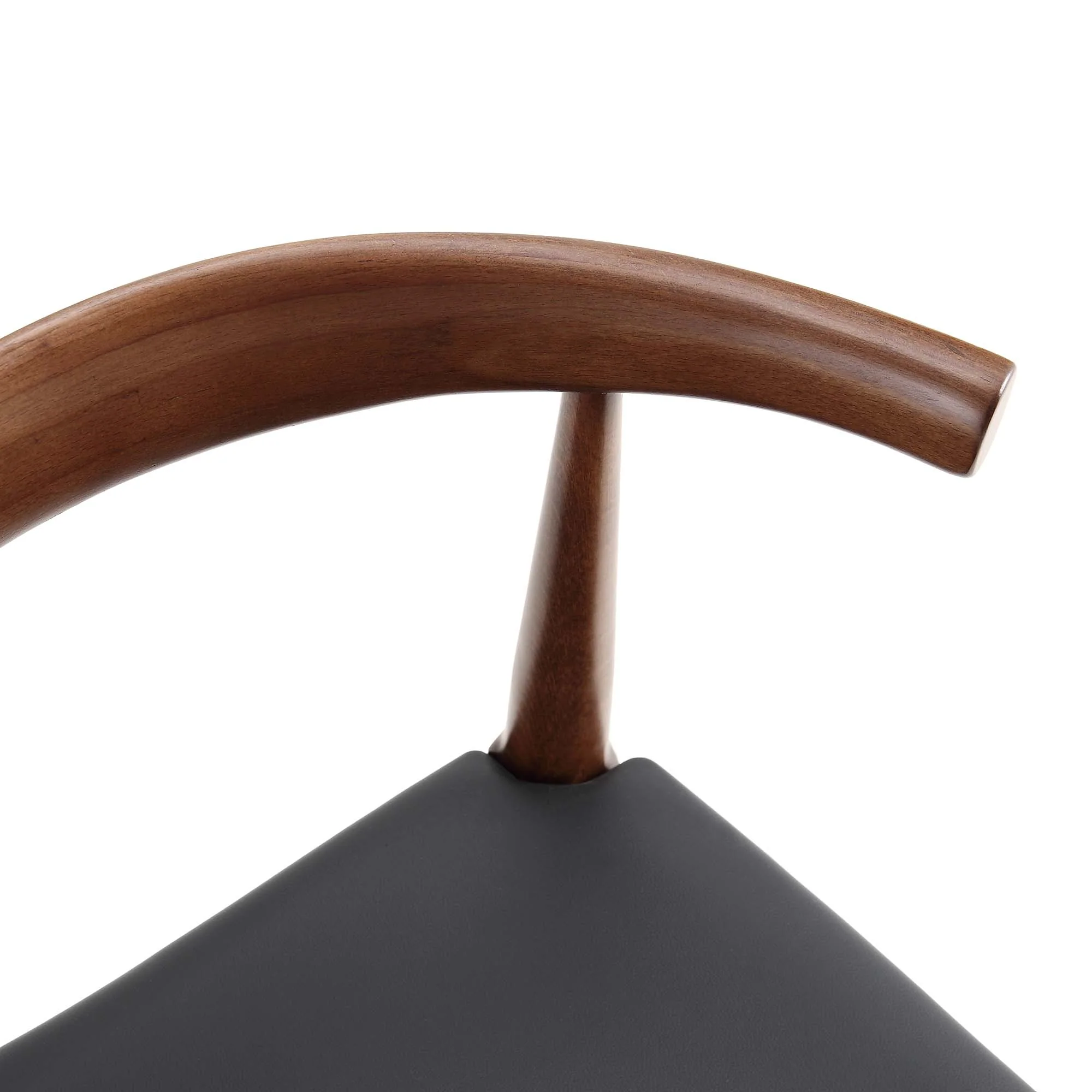 Arley Set of 2 Beech Wood Dining Chairs, Walnut and Black - Image 10