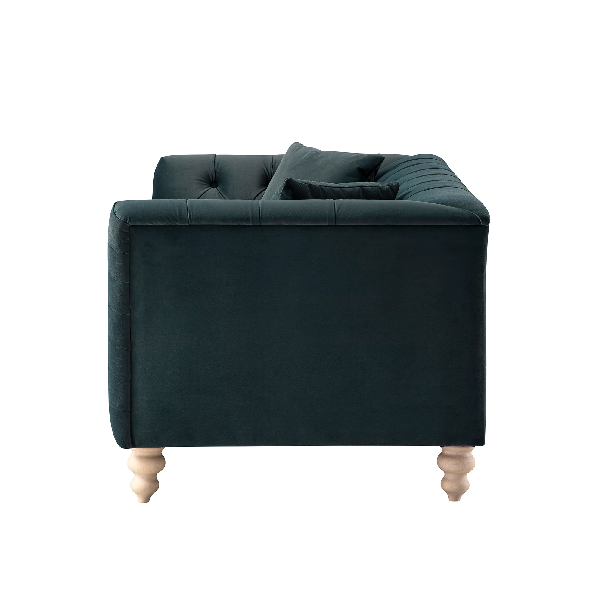 Ashby Chesterfield 2-Seater Sofa, Aegean Blue Velvet - Image 12