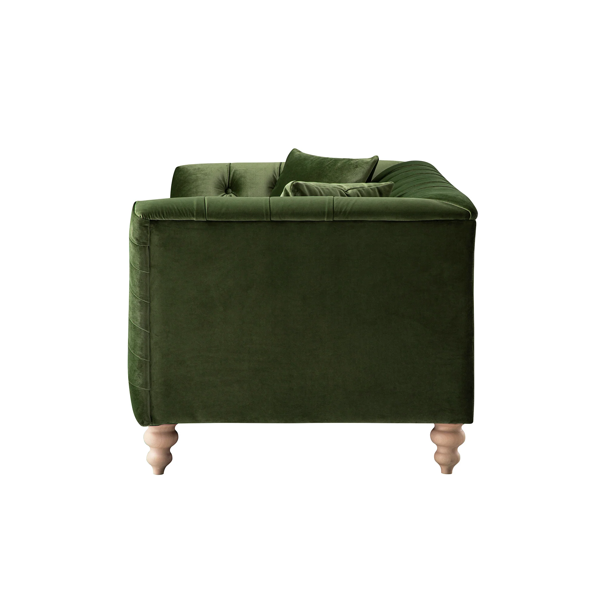 Ashby Chesterfield 2-Seater Sofa, Fern Green Velvet - Image 13