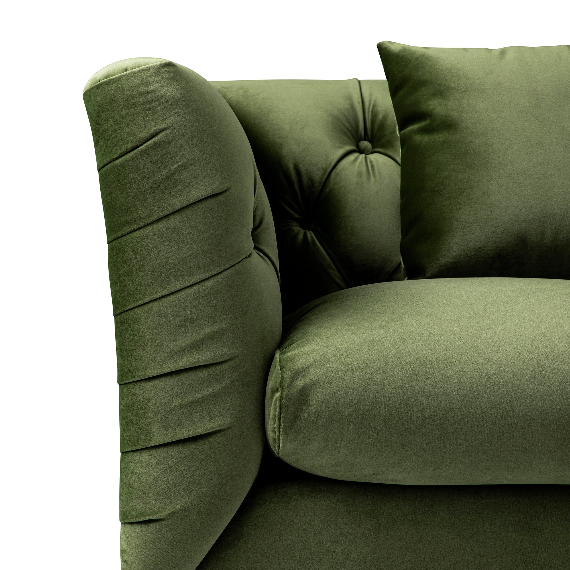 Ashby Chesterfield 2-Seater Sofa, Fern Green Velvet - Image 15