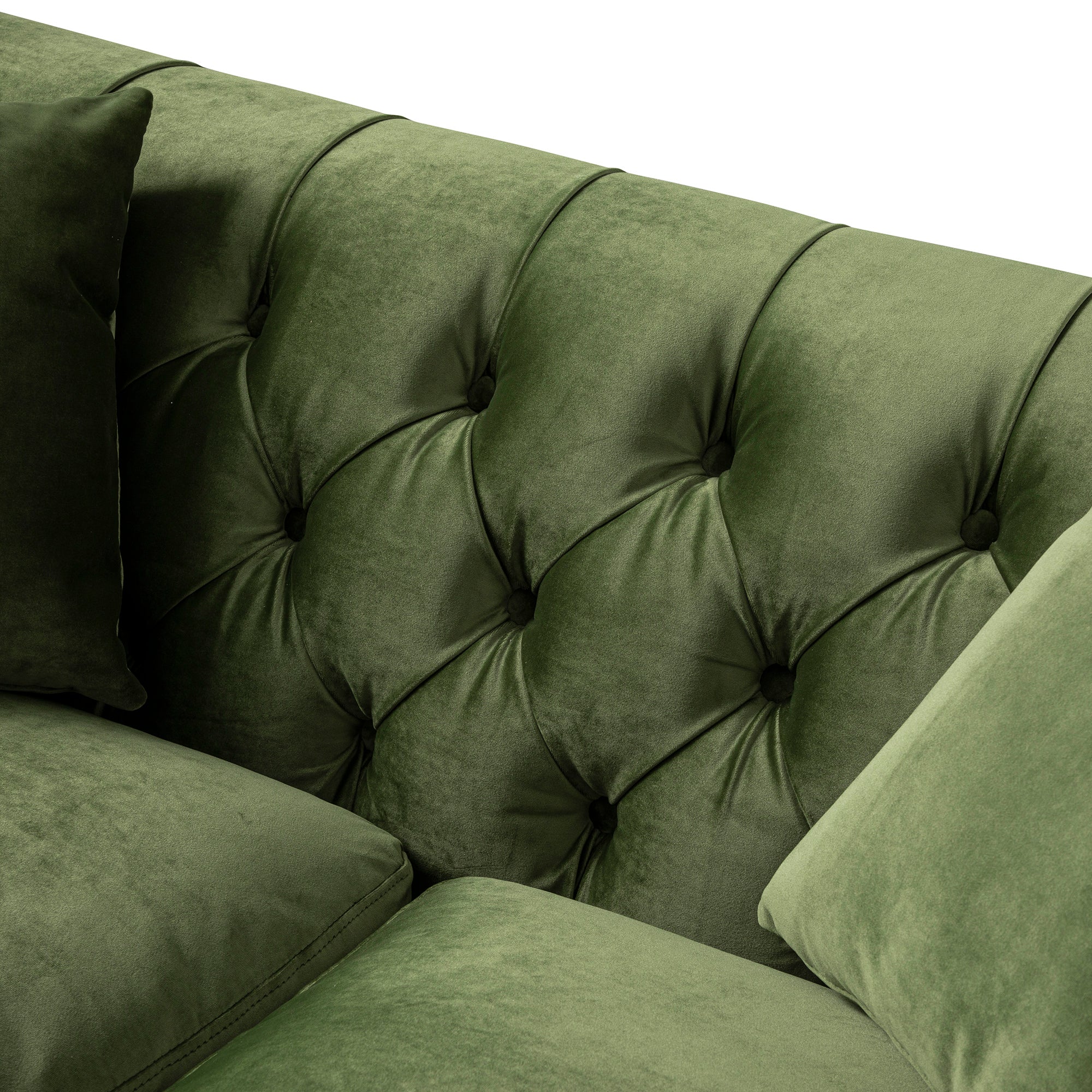 Ashby Chesterfield 2-Seater Sofa, Fern Green Velvet - Image 17