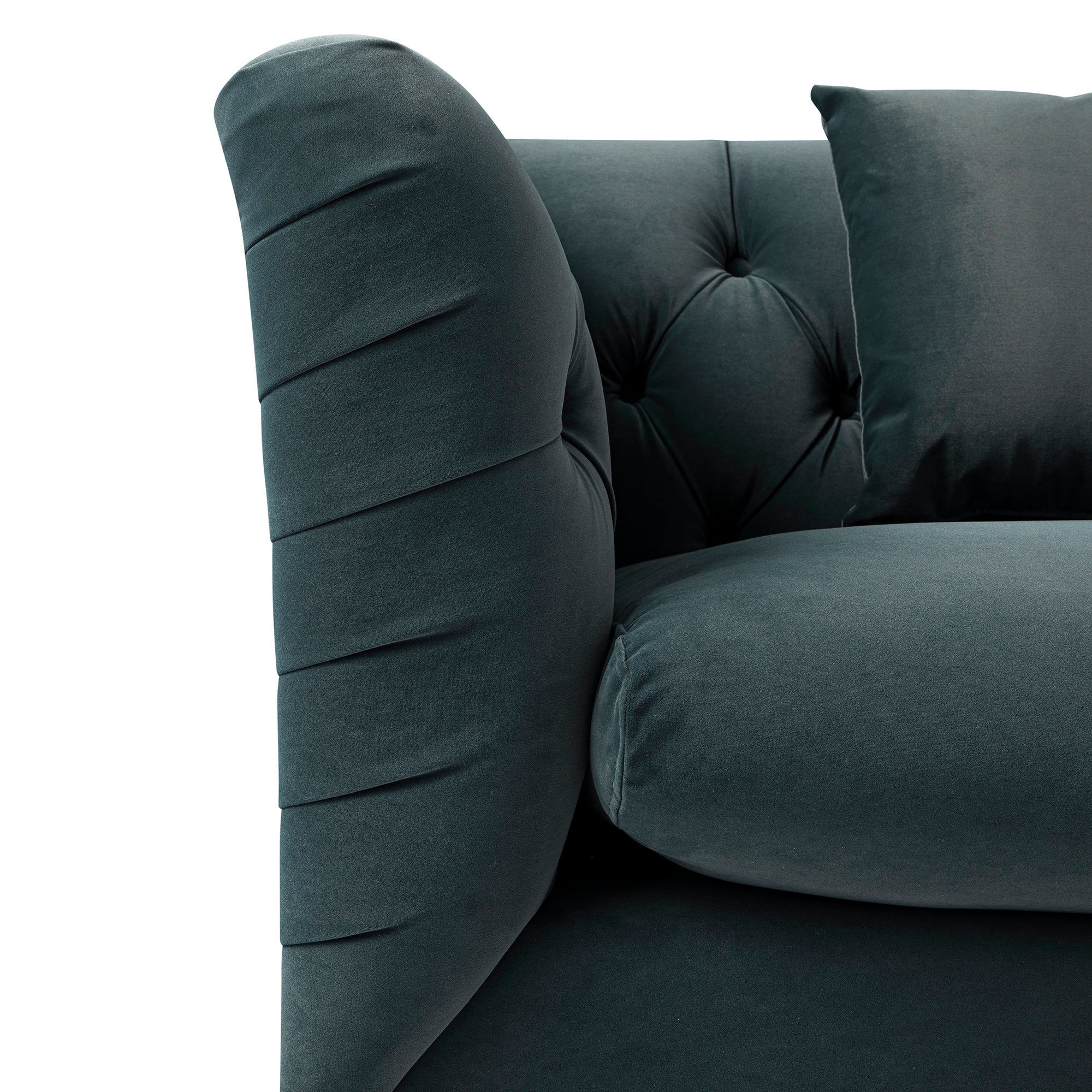 Ashby Chesterfield Armchair, Aegean Blue Velvet - Image 16