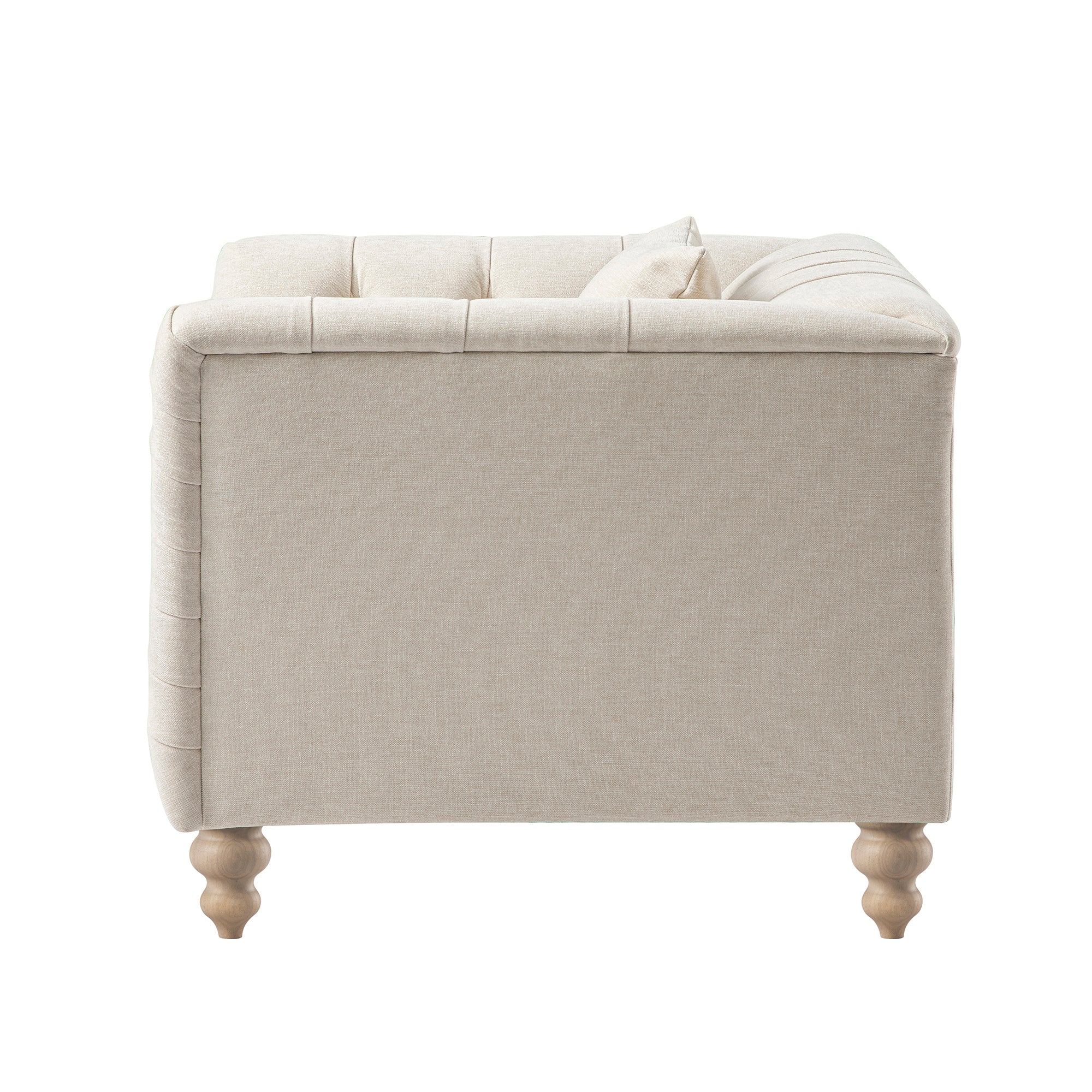 Ashby Chesterfield Armchair, Oatmeal Chenille - Image 12