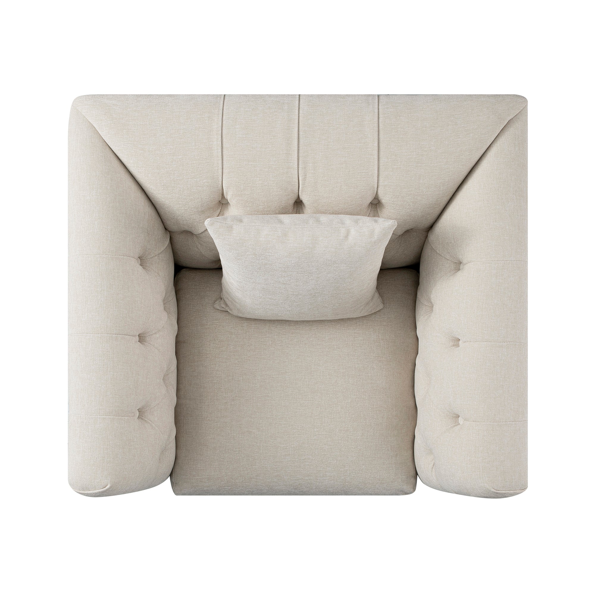 Ashby Chesterfield Armchair, Oatmeal Chenille - Image 14
