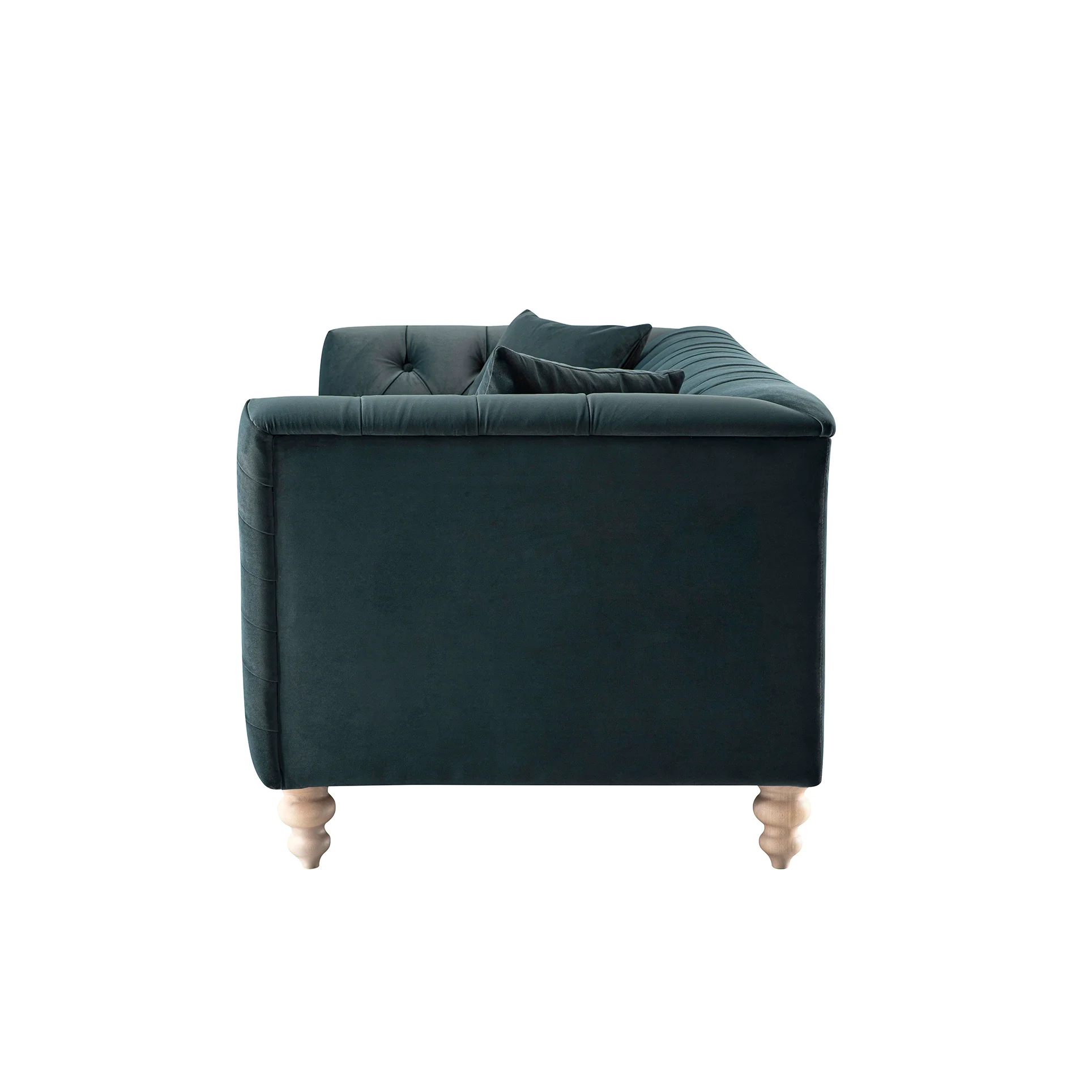 Ashby Chesterfield Large 3-Seater Sofa, Aegean Blue Velvet - Image 13