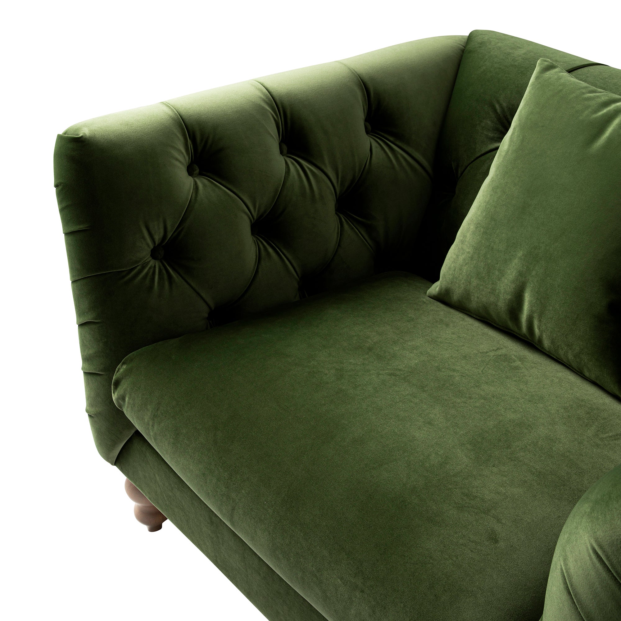 Ashby Chesterfield Loveseat, Fern Green Velvet - Image 16