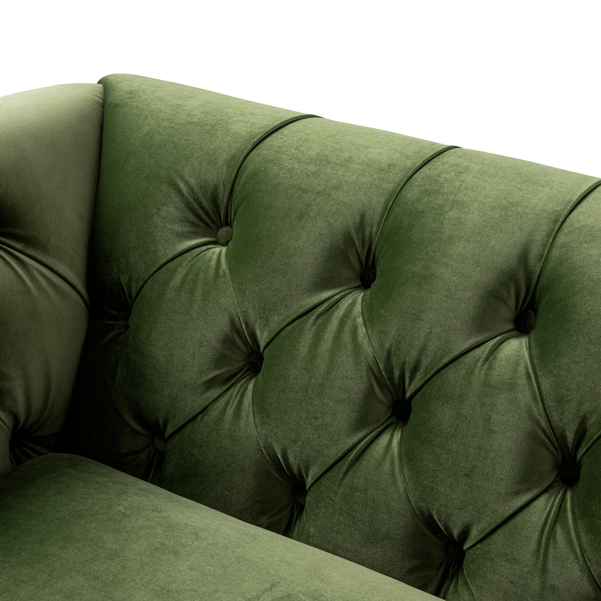 Ashby Chesterfield Loveseat, Fern Green Velvet - Image 17