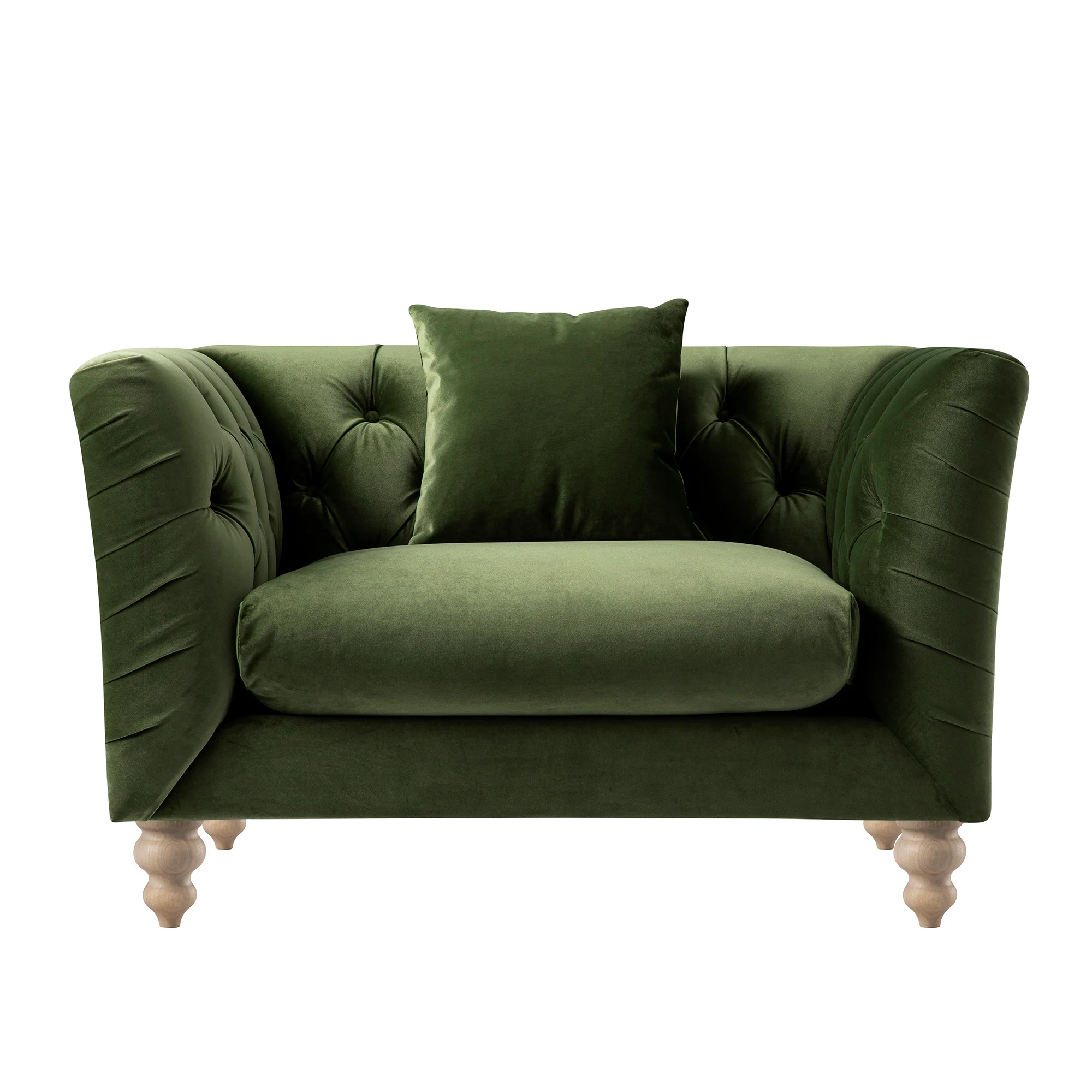 Ashby Chesterfield Loveseat, Fern Green Velvet - Image 8