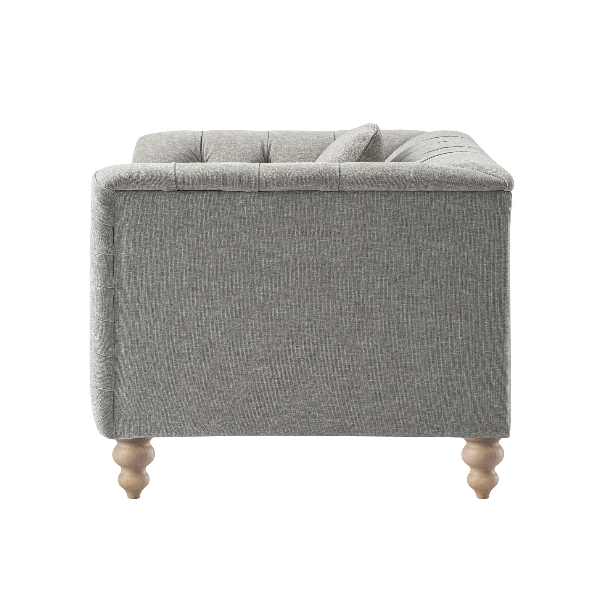 Ashby Chesterfield Loveseat, Mist Grey Chenille - Image 13