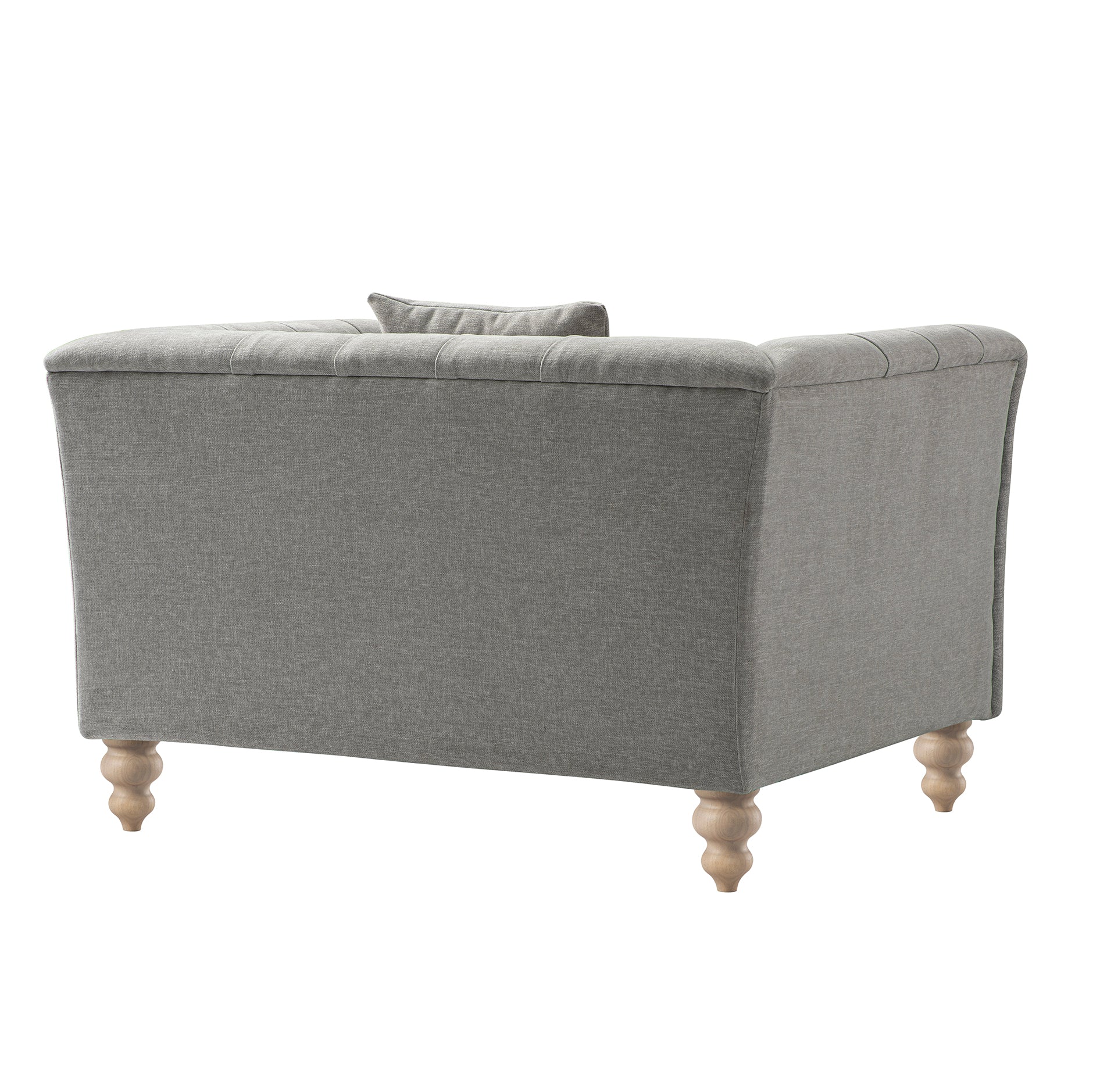 Ashby Chesterfield Loveseat, Mist Grey Chenille - Image 14