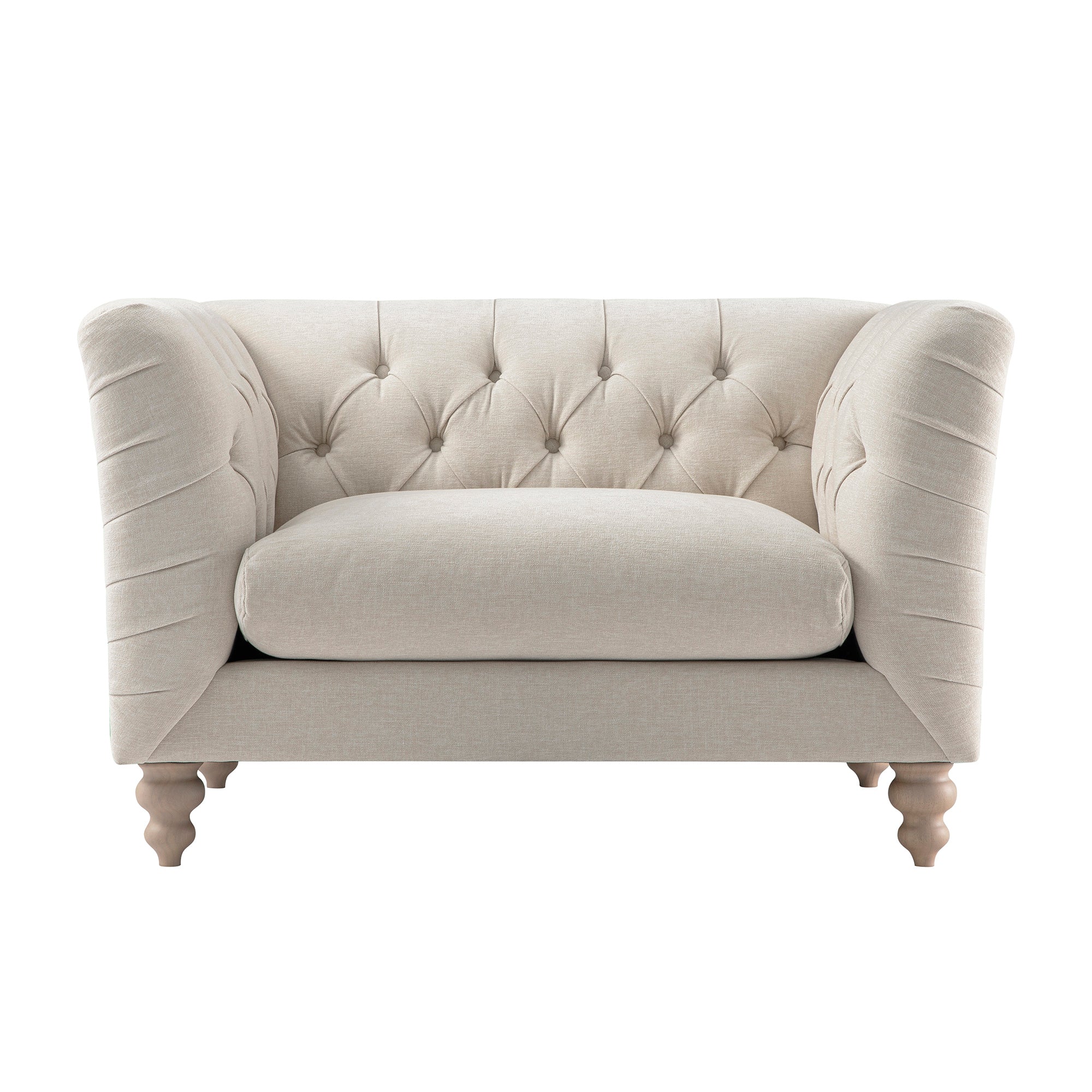 Ashby Chesterfield Loveseat, Oatmeal Chenille - Image 12