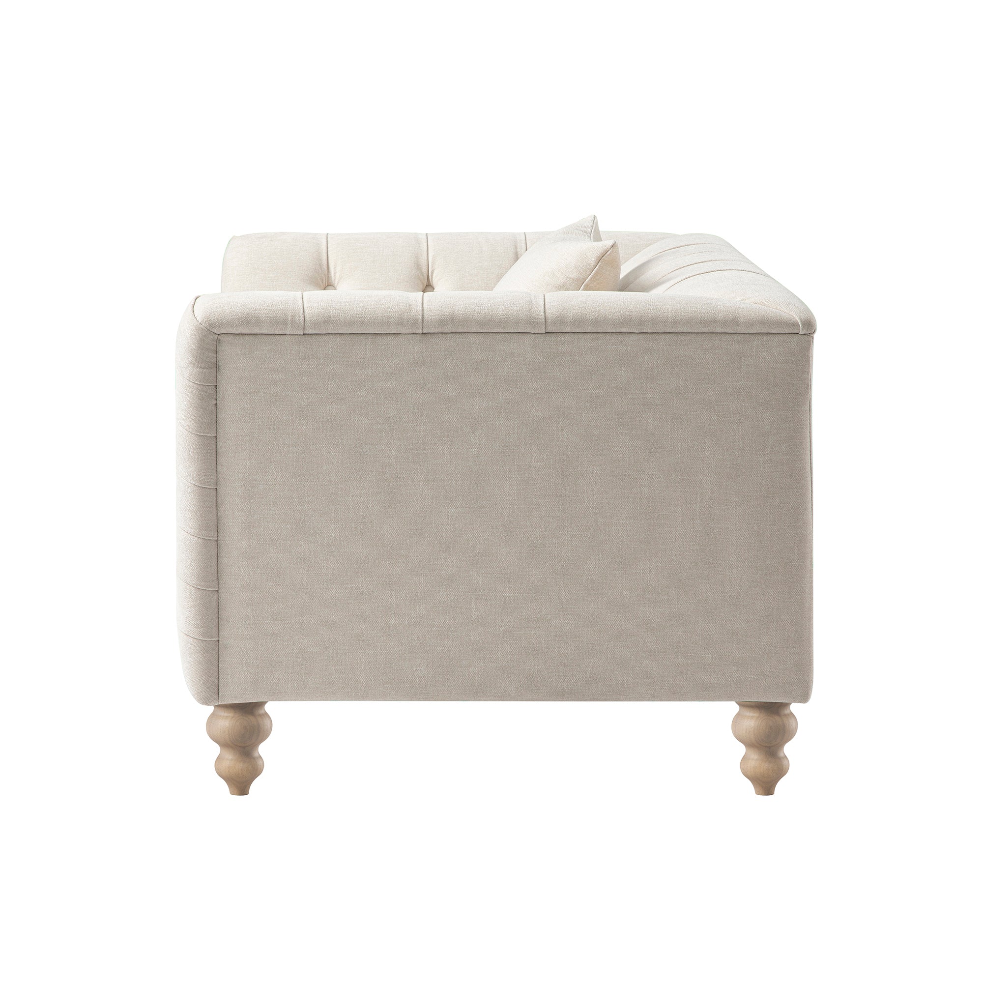 Ashby Chesterfield Loveseat, Oatmeal Chenille - Image 14