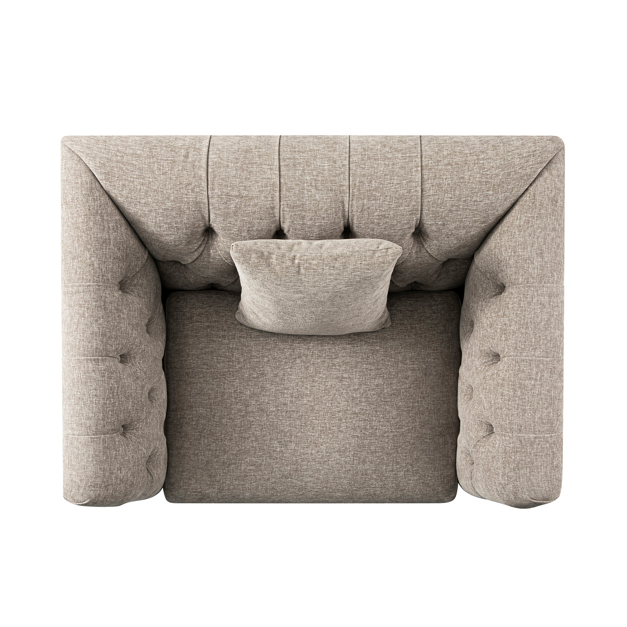 Ashby Chesterfield Loveseat, Taupe Chenille - Image 11
