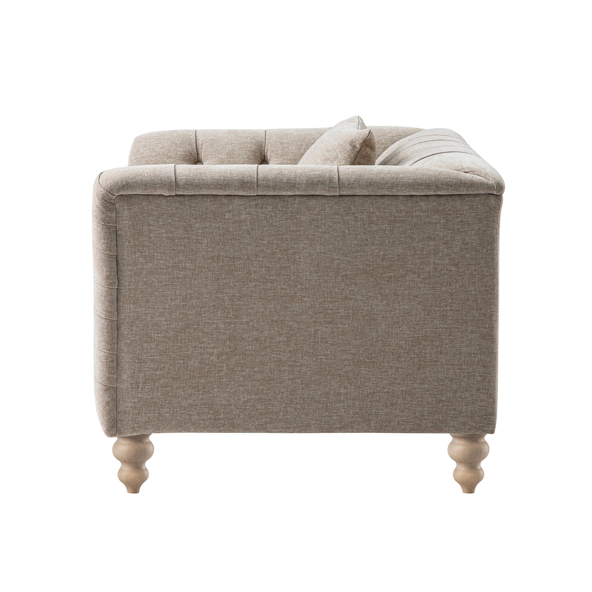 Ashby Chesterfield Loveseat, Taupe Chenille - Image 12