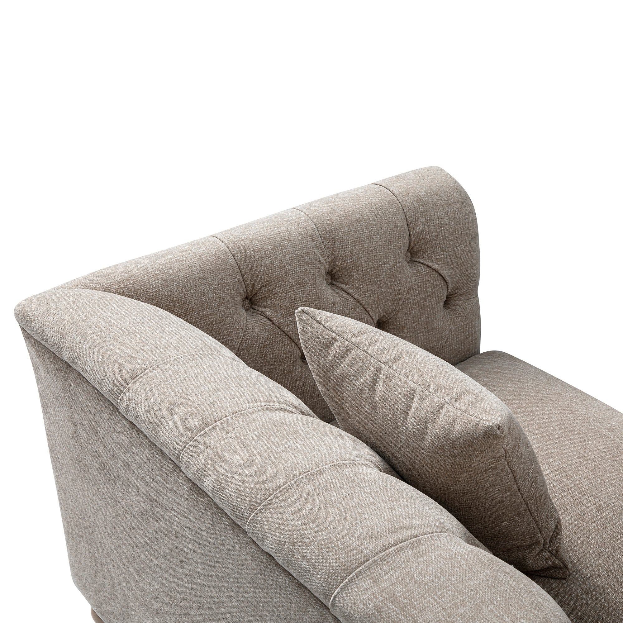 Ashby Chesterfield Loveseat, Taupe Chenille - Image 17