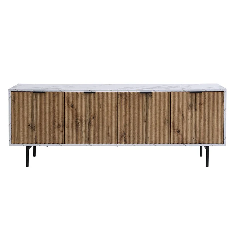 Aspen Oak and Marble Effect 150cm Wide TV Unit - Image 6