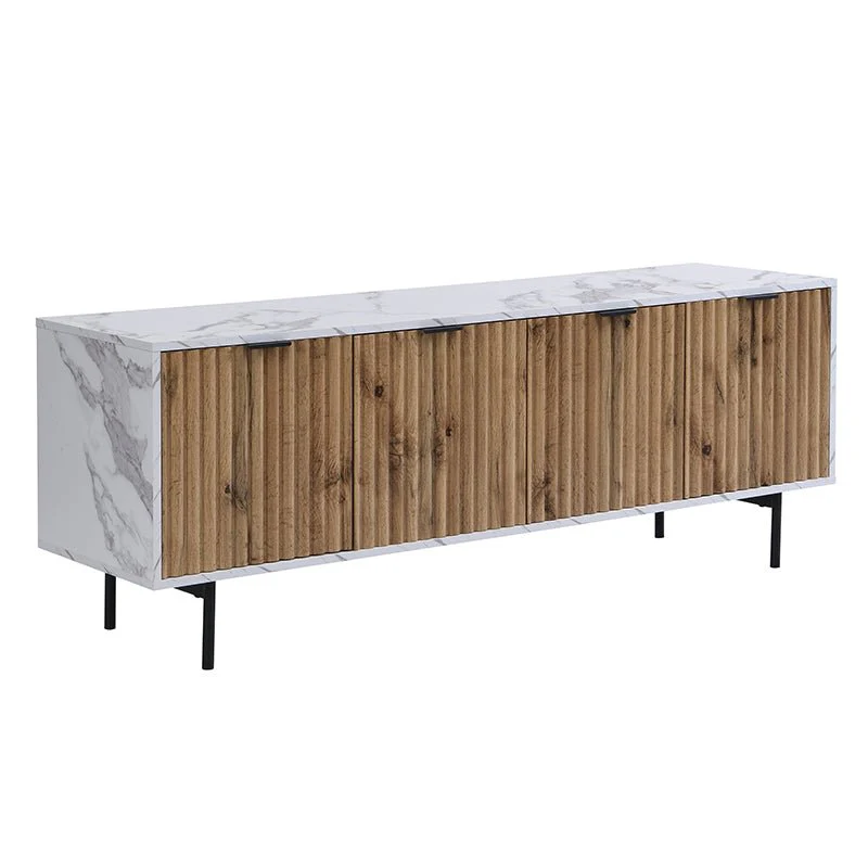 Aspen Oak and Marble Effect 150cm Wide TV Unit - Image 7