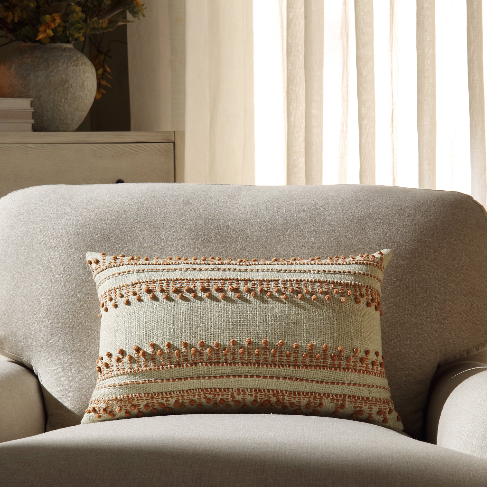 Aubrey Collection French Knot Cushion - Image 2