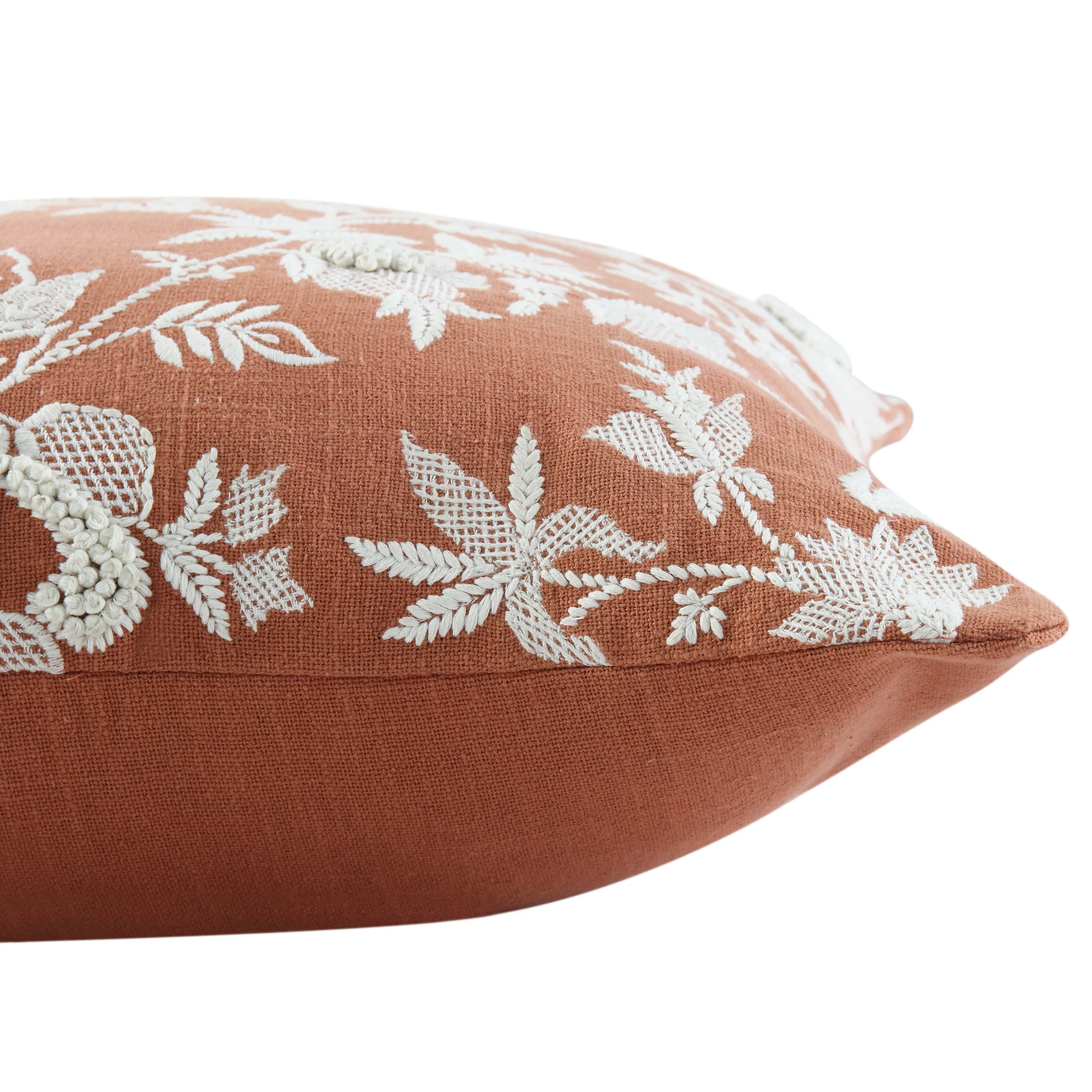 Aubrey Collection Hand Embroidered Floral Cushion - Image 5
