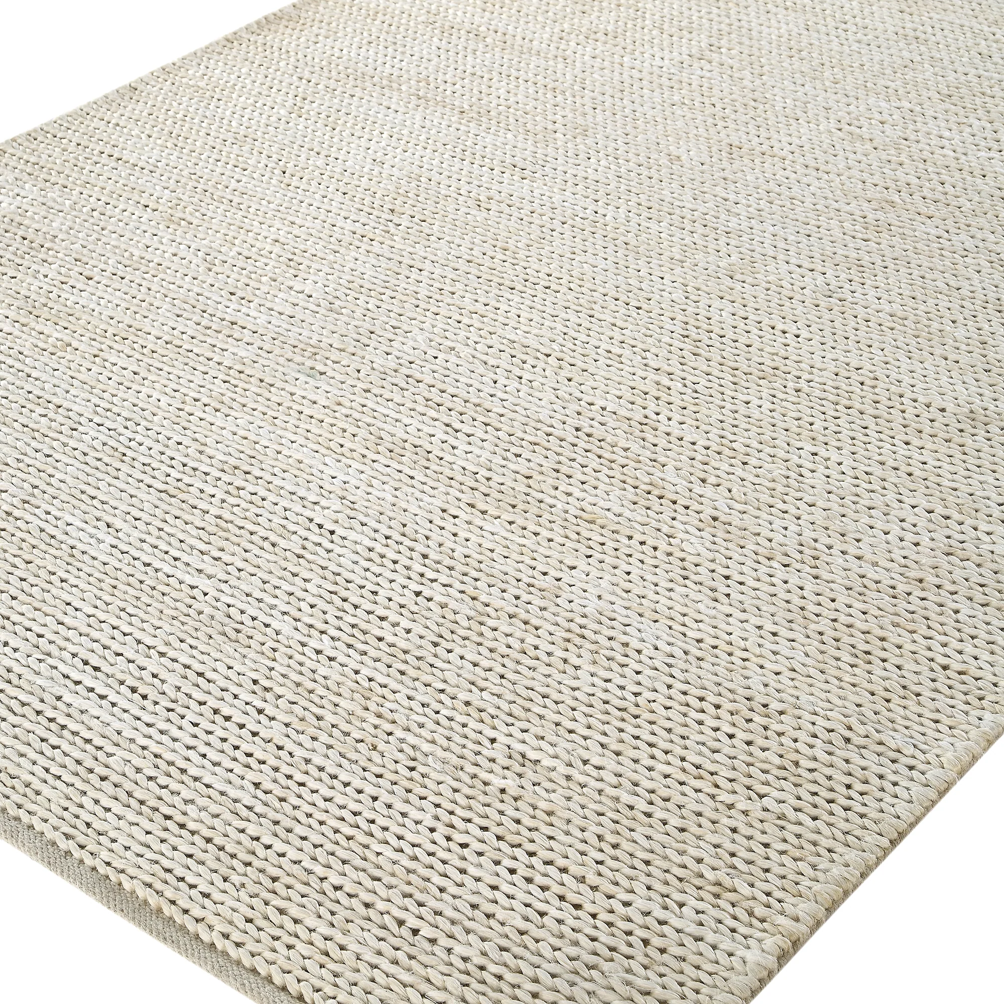 Aurora Hand Braided Cream Jute Rug - Image 9