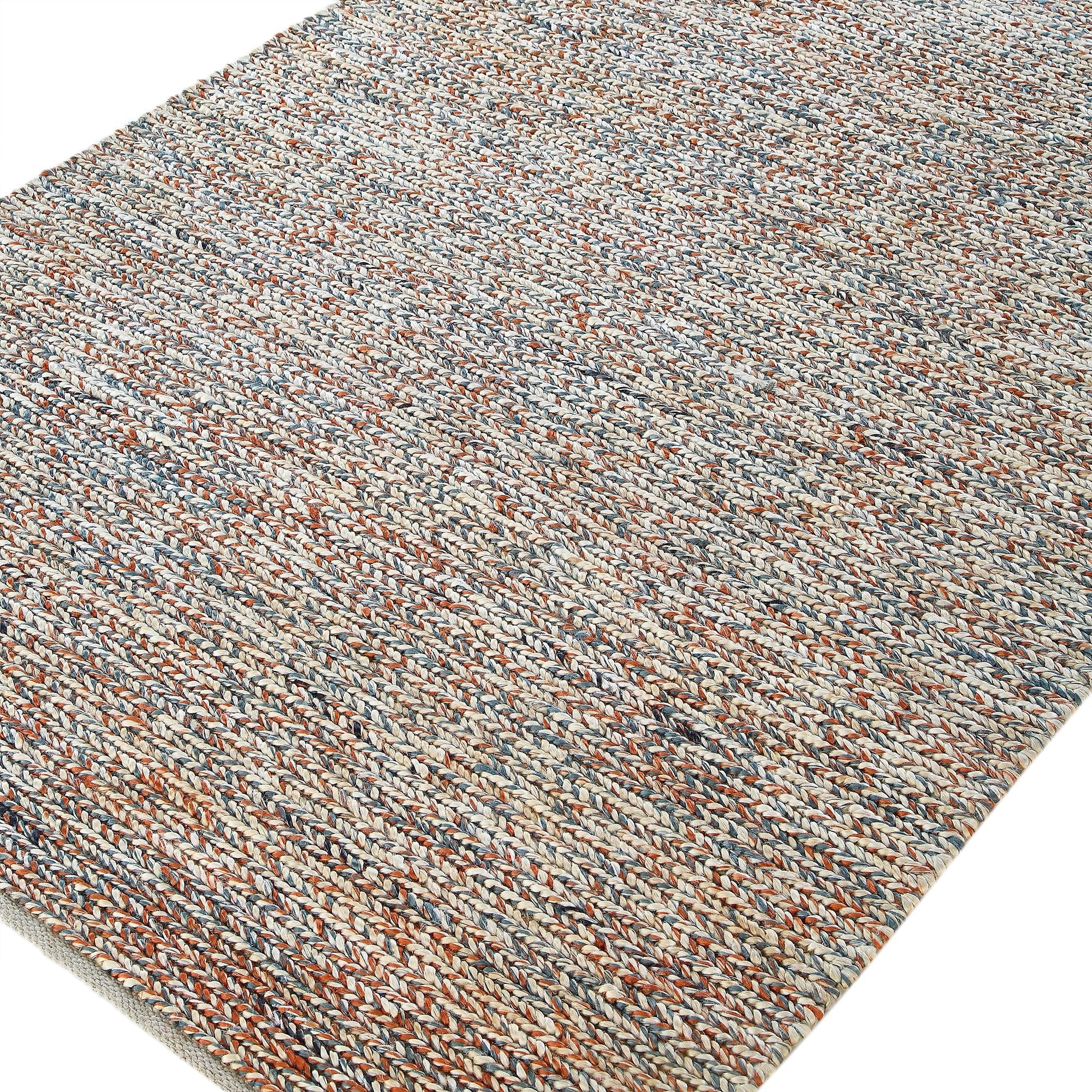 Aurora Hand Braided Bronze & Teal Jute Rug - Image 8