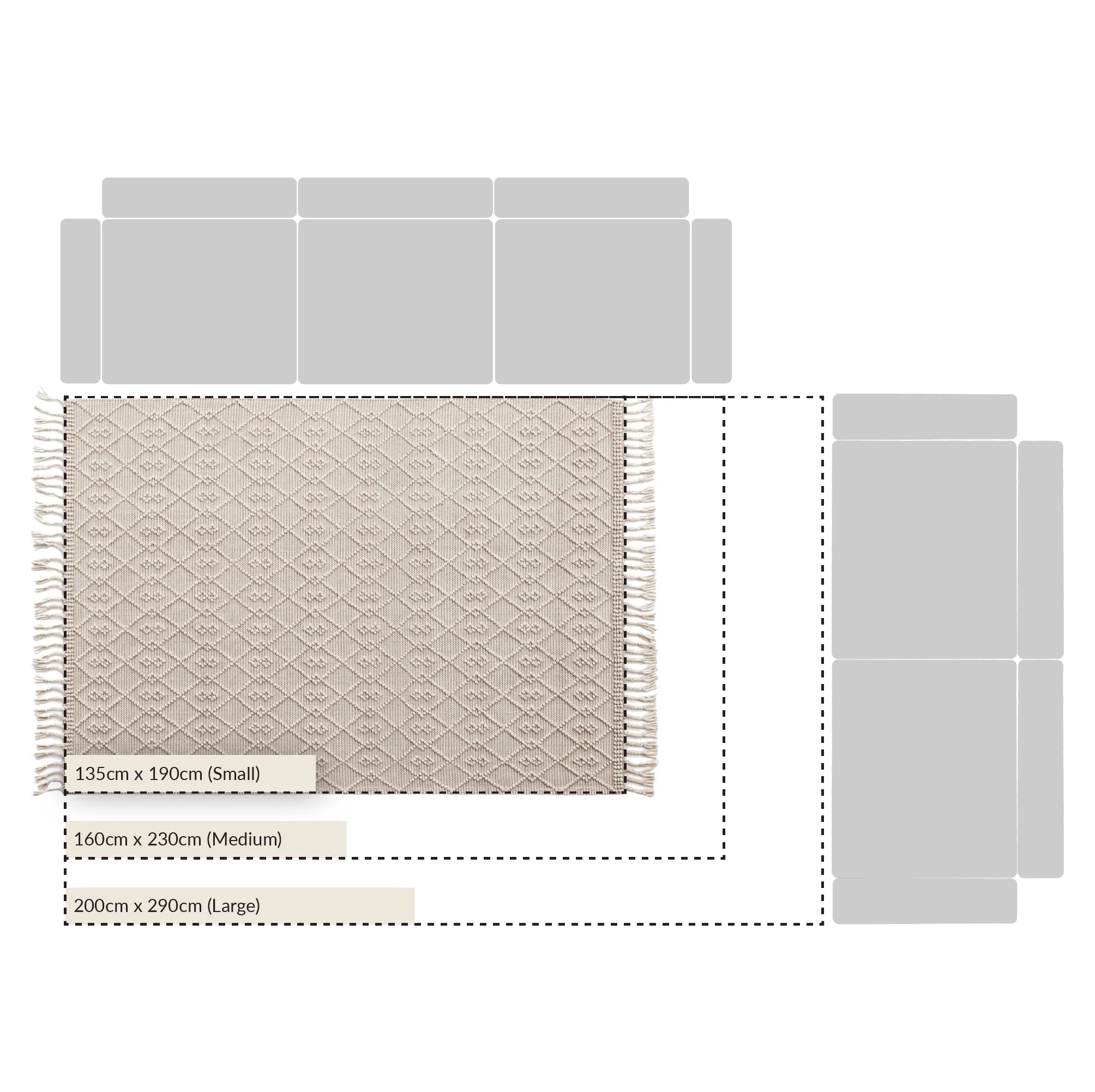 Avanti Handwoven Cream Bobble Wool Rug - Image 7