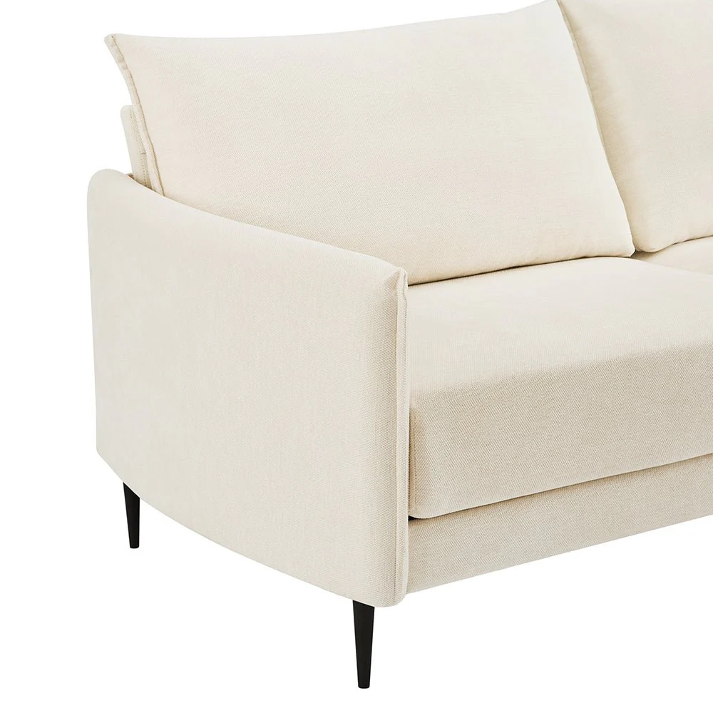 Bari Beige Woven Fabric Sofa - Image 14