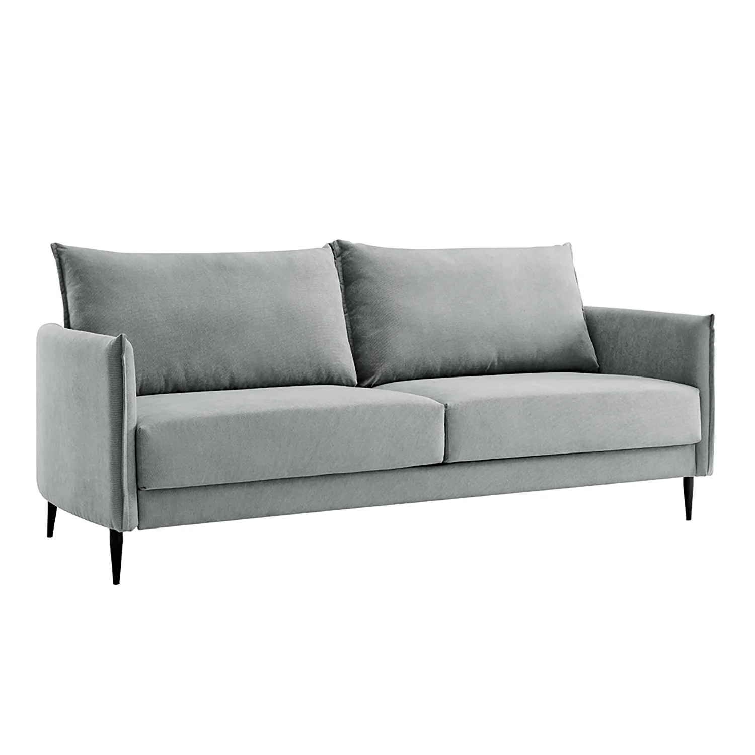 Bari Light Grey Brushed Fabric Sofa - Image 15