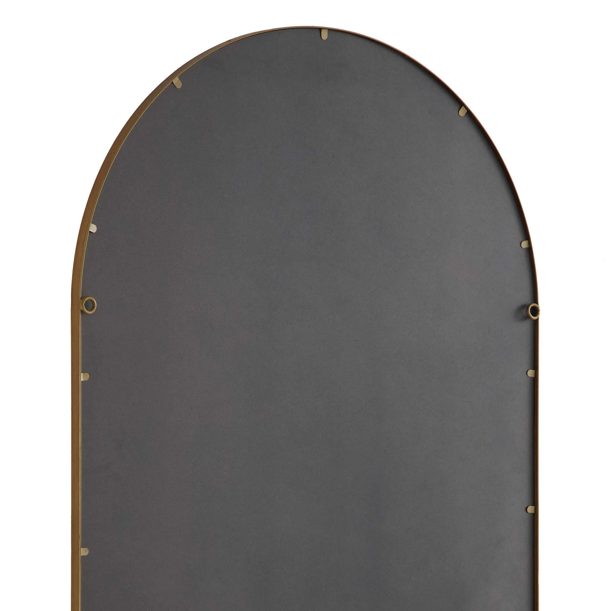 Beaumont Arched Full Length Metal Frame Mirror 178 x 76 cm, Antique Gold Effect - Image 9
