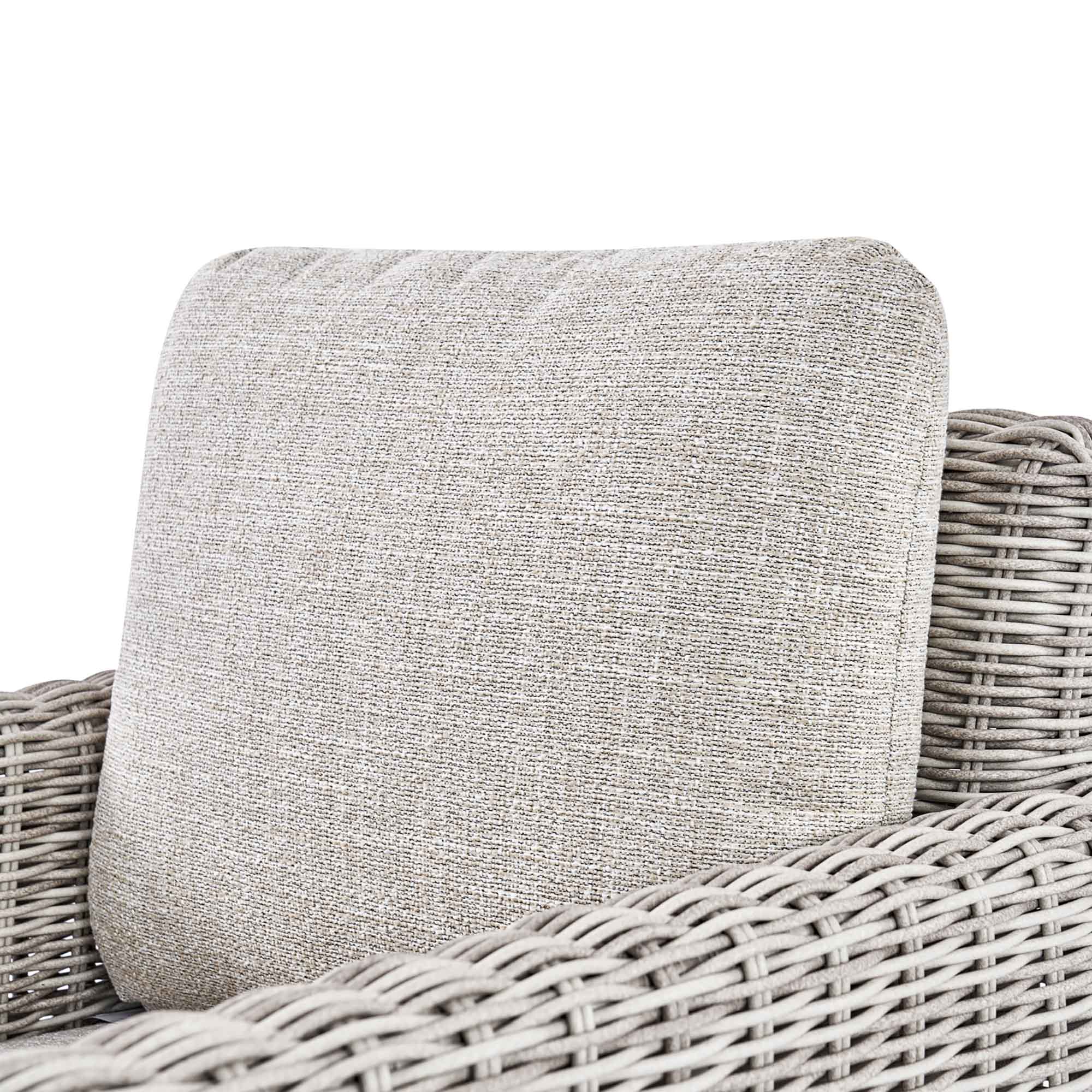 Bellagio Round Wicker Bistro Set with Rising Side Table, Light Grey - Image 10