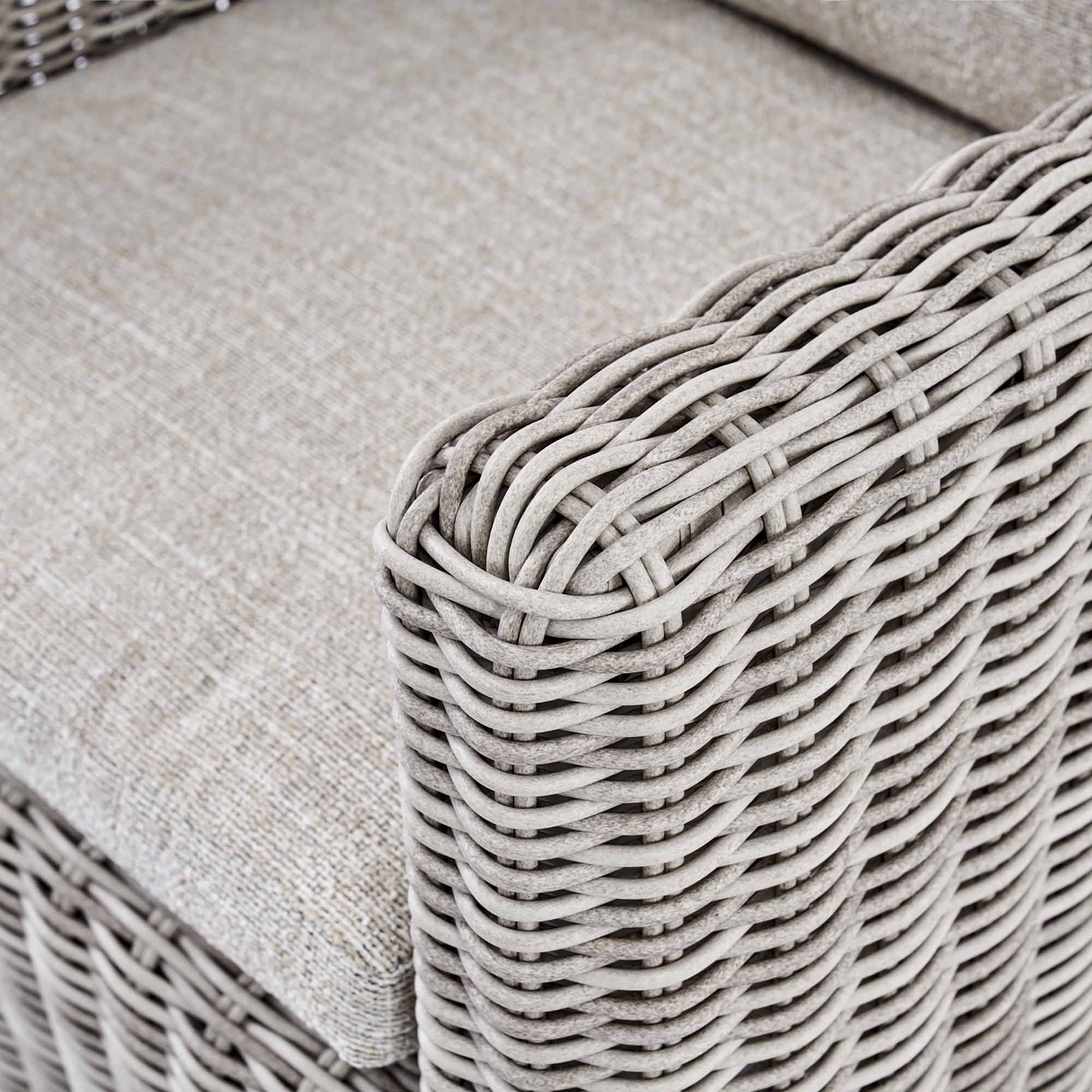 Bellagio Round Wicker Bistro Set with Rising Side Table, Light Grey - Image 13