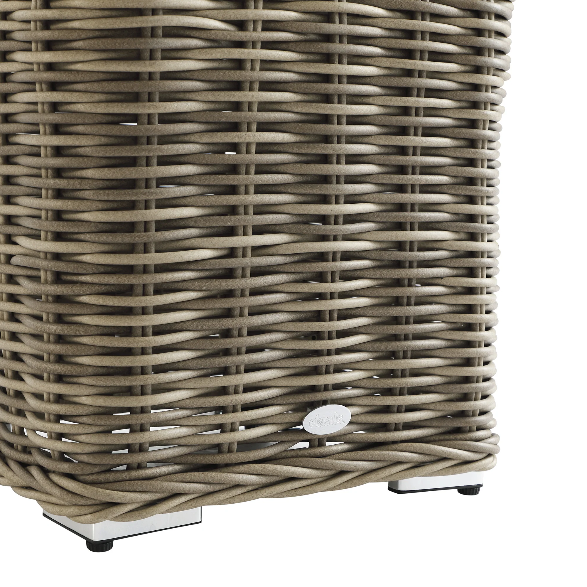 Bellagio Round Wicker Outdoor Side Table, Natural - Image 7