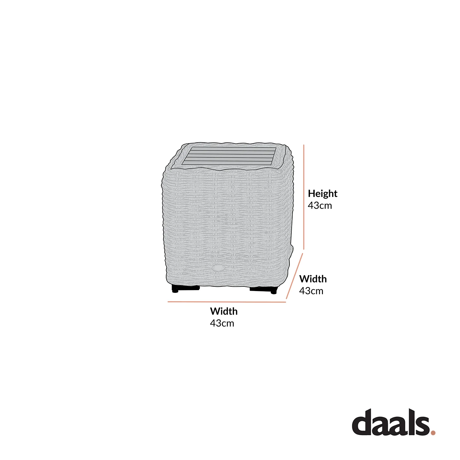 Bellagio Round Wicker Outdoor Side Table, White - Image 4