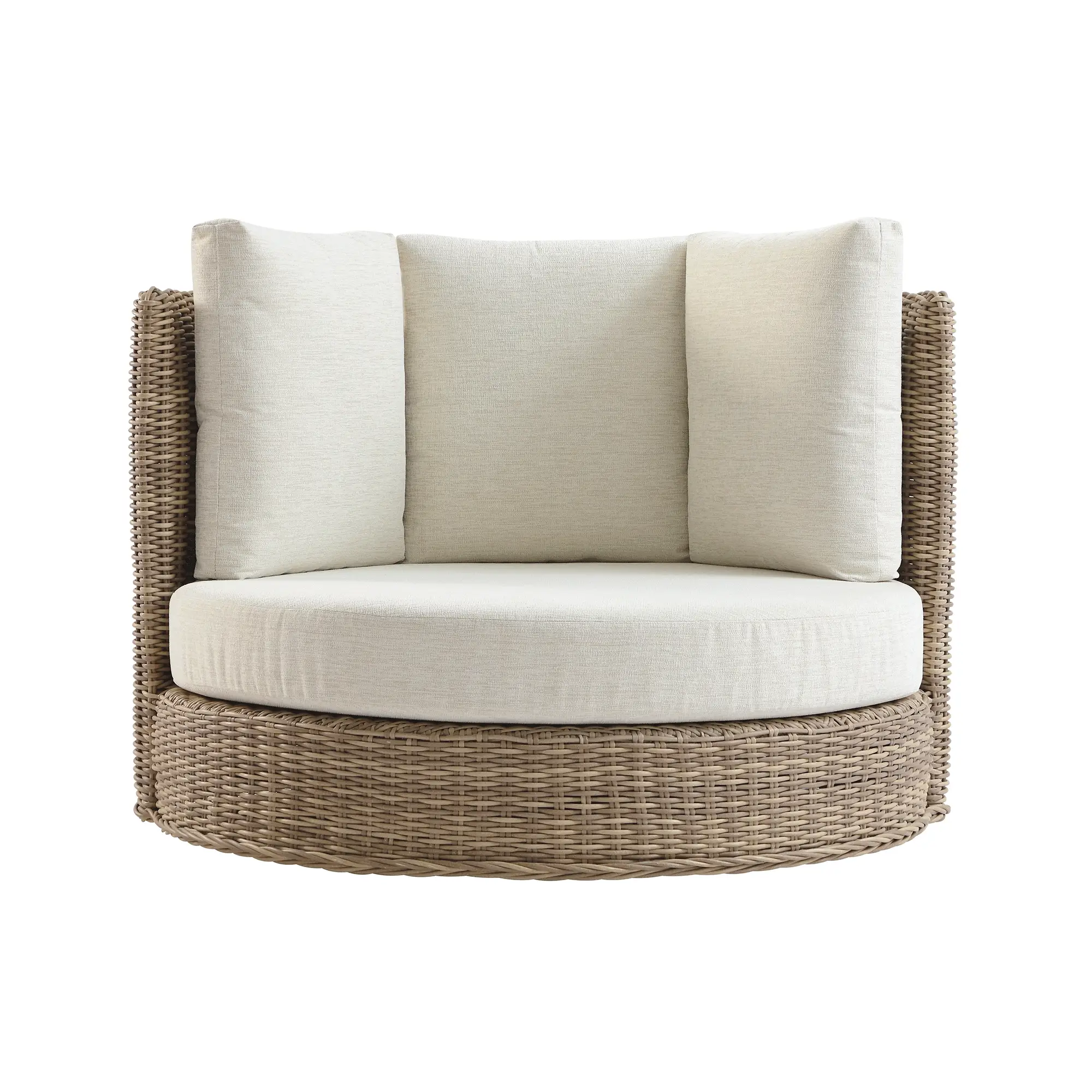 Bellagio Round Wicker Swivel Daybed, Natural - Image 10