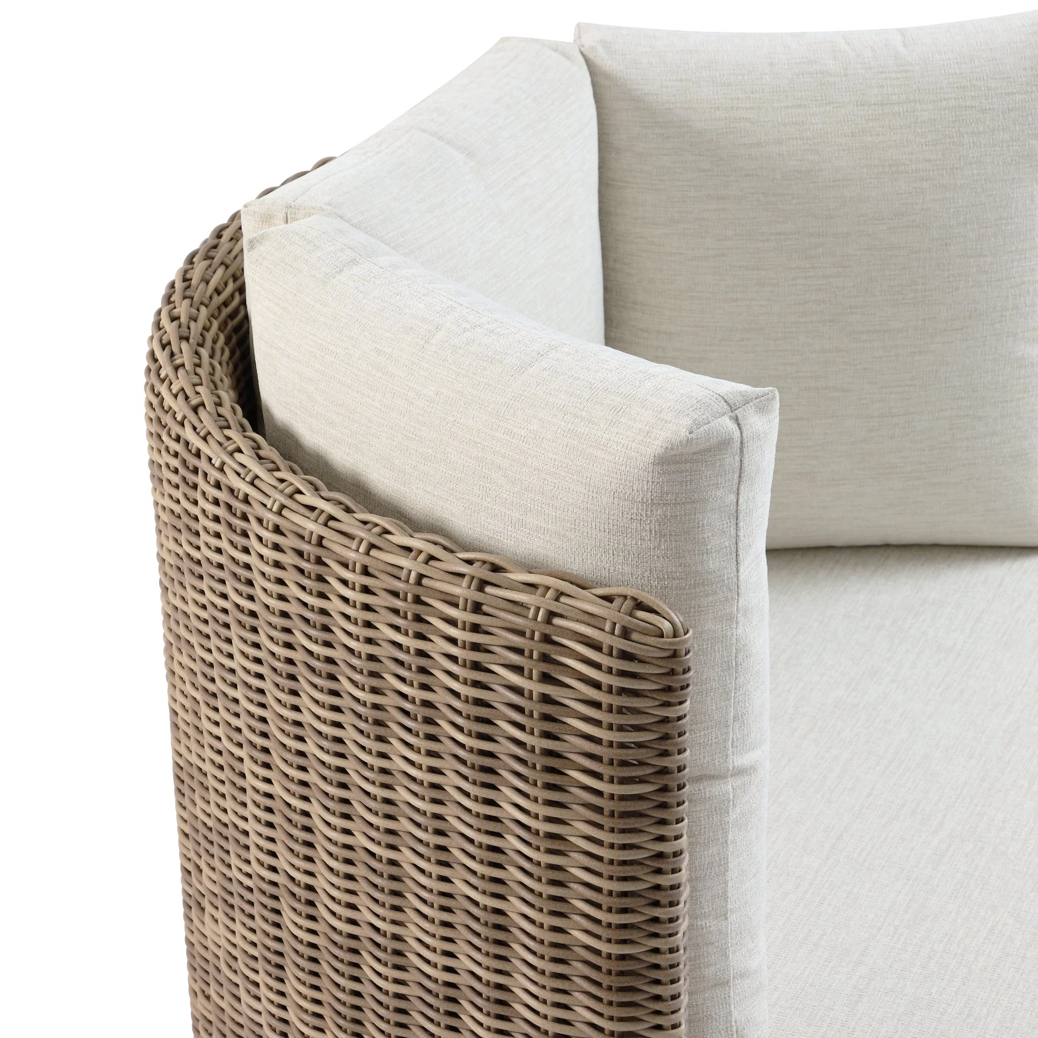 Bellagio Round Wicker Swivel Daybed, Natural - Image 14