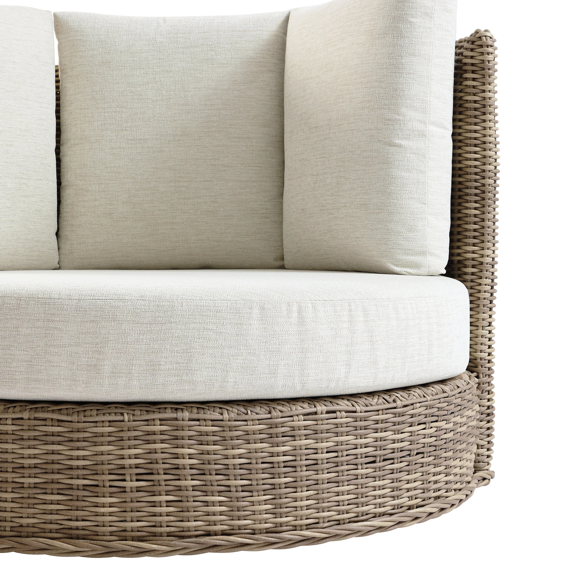 Bellagio Round Wicker Swivel Daybed, Natural - Image 15