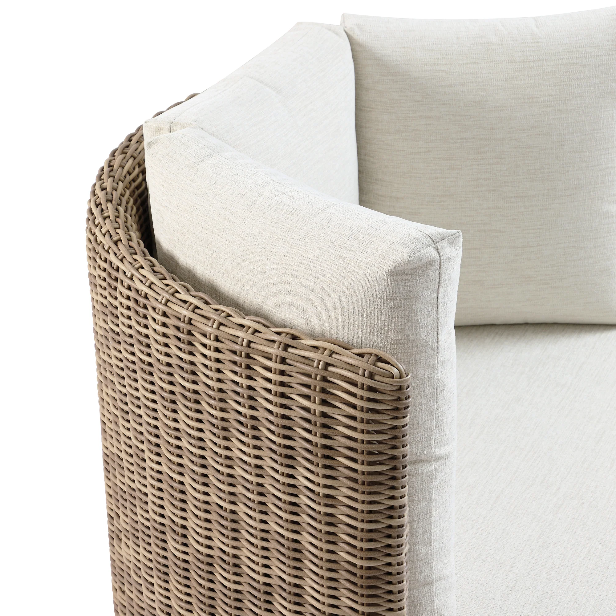 Bellagio Round Wicker Swivel Daybed, Natural - Image 17