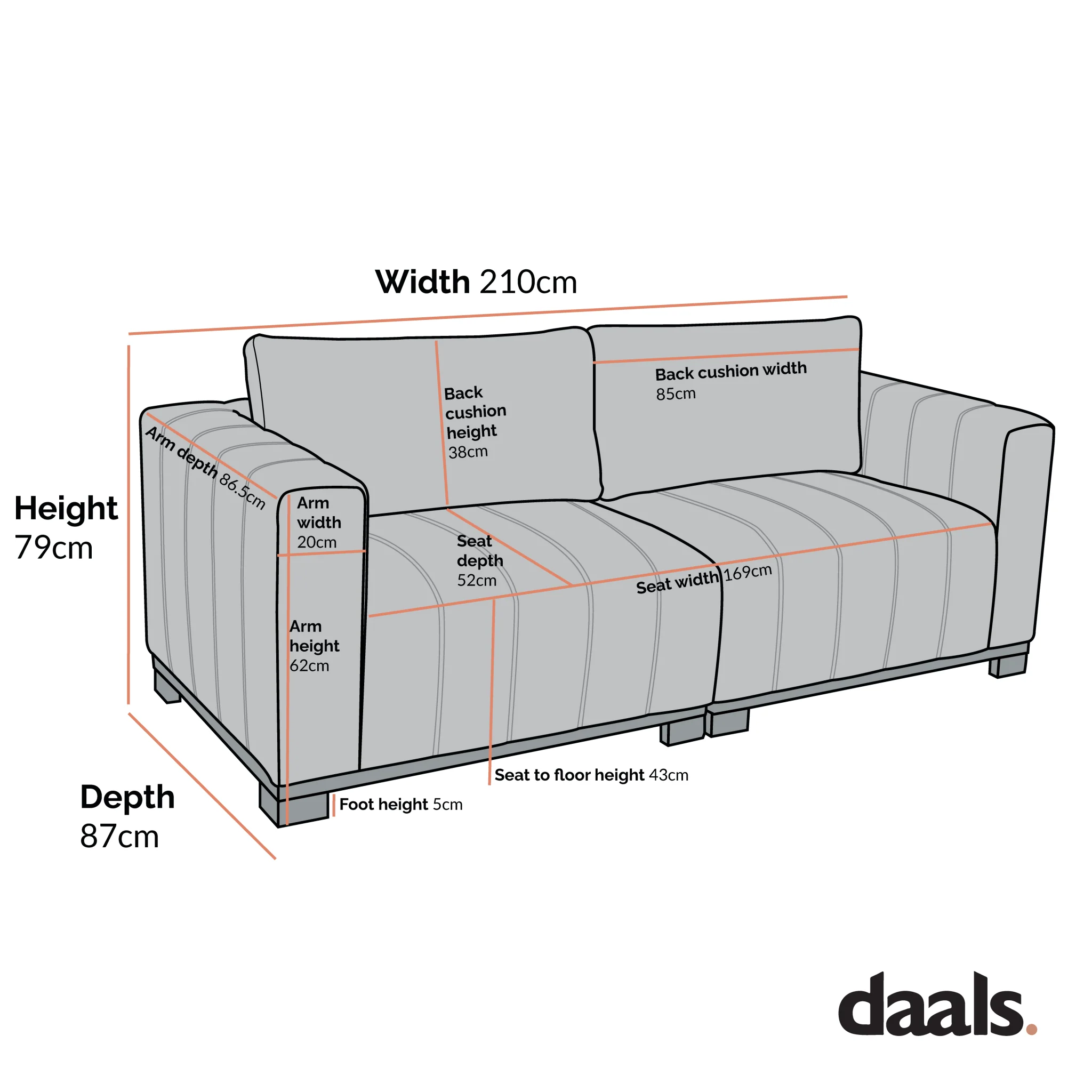 Belsize Beige Boucle Sofa with Wooden Base, 3-Seater - Image 6