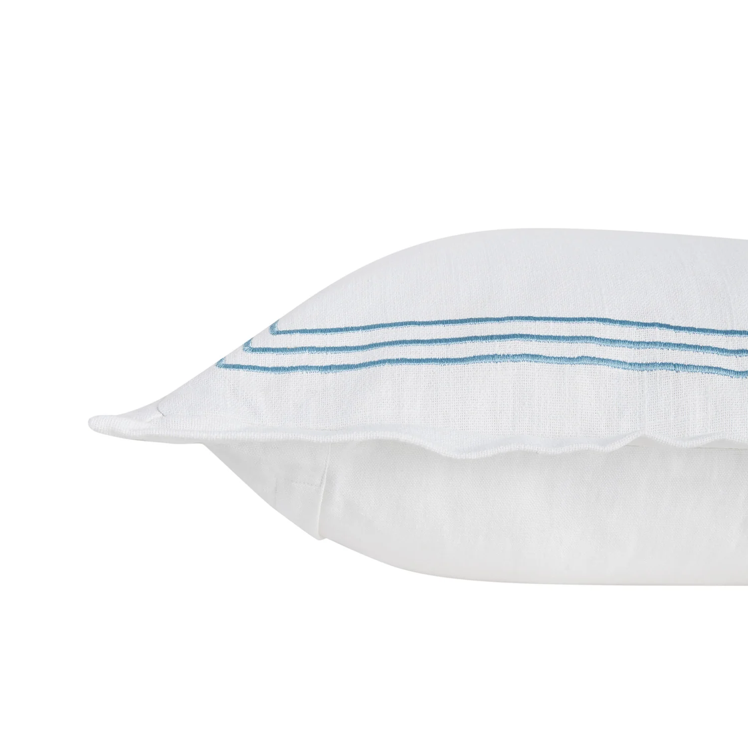 Belvedere Royal Blue Cord Embroidered Cotton Cushion - Image 5