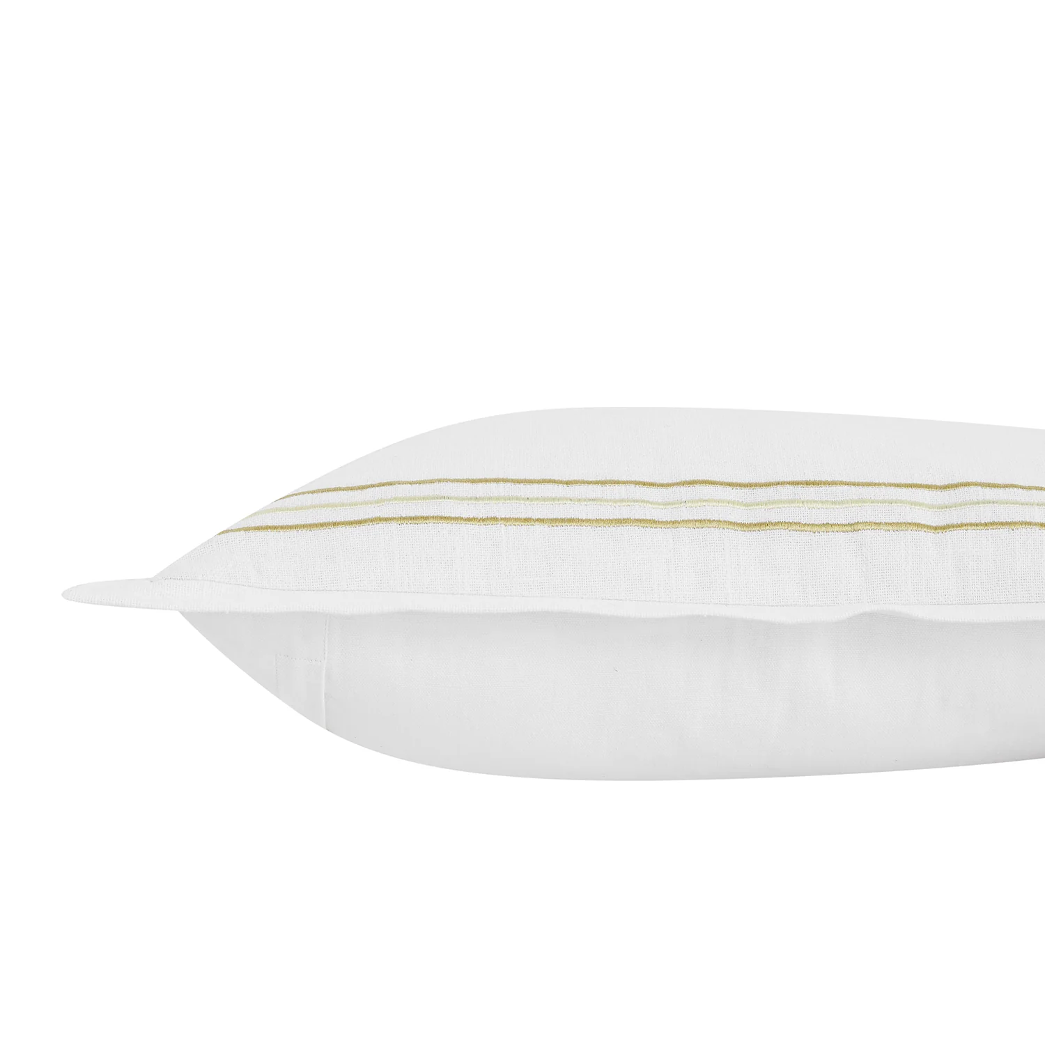 Belvedere Champagne Gold Cord Embroidered Cotton Cushion - Image 6