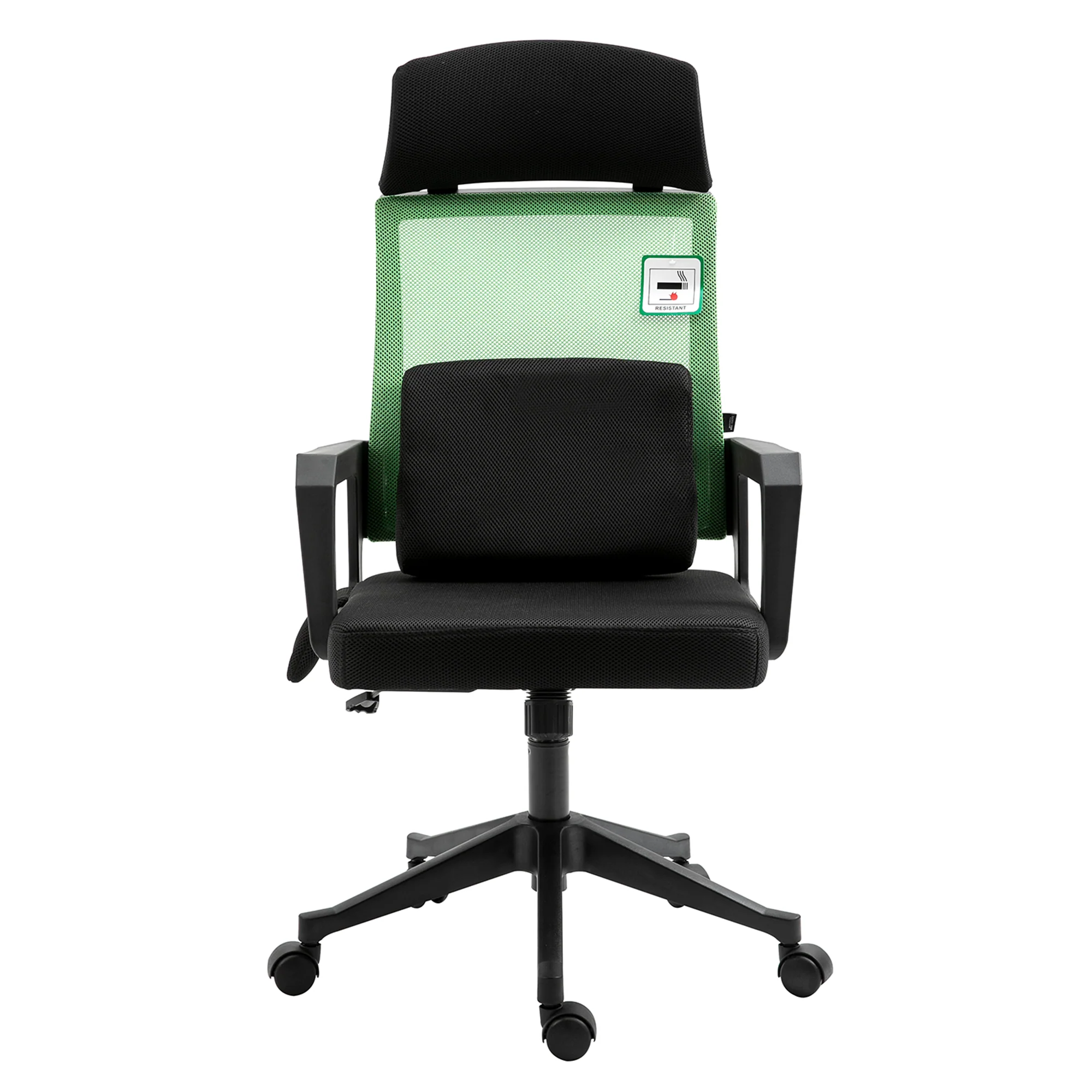 Beni Plus Mesh Swivel Office Chair with Massage Lumbar Cushion in Green - Image 2