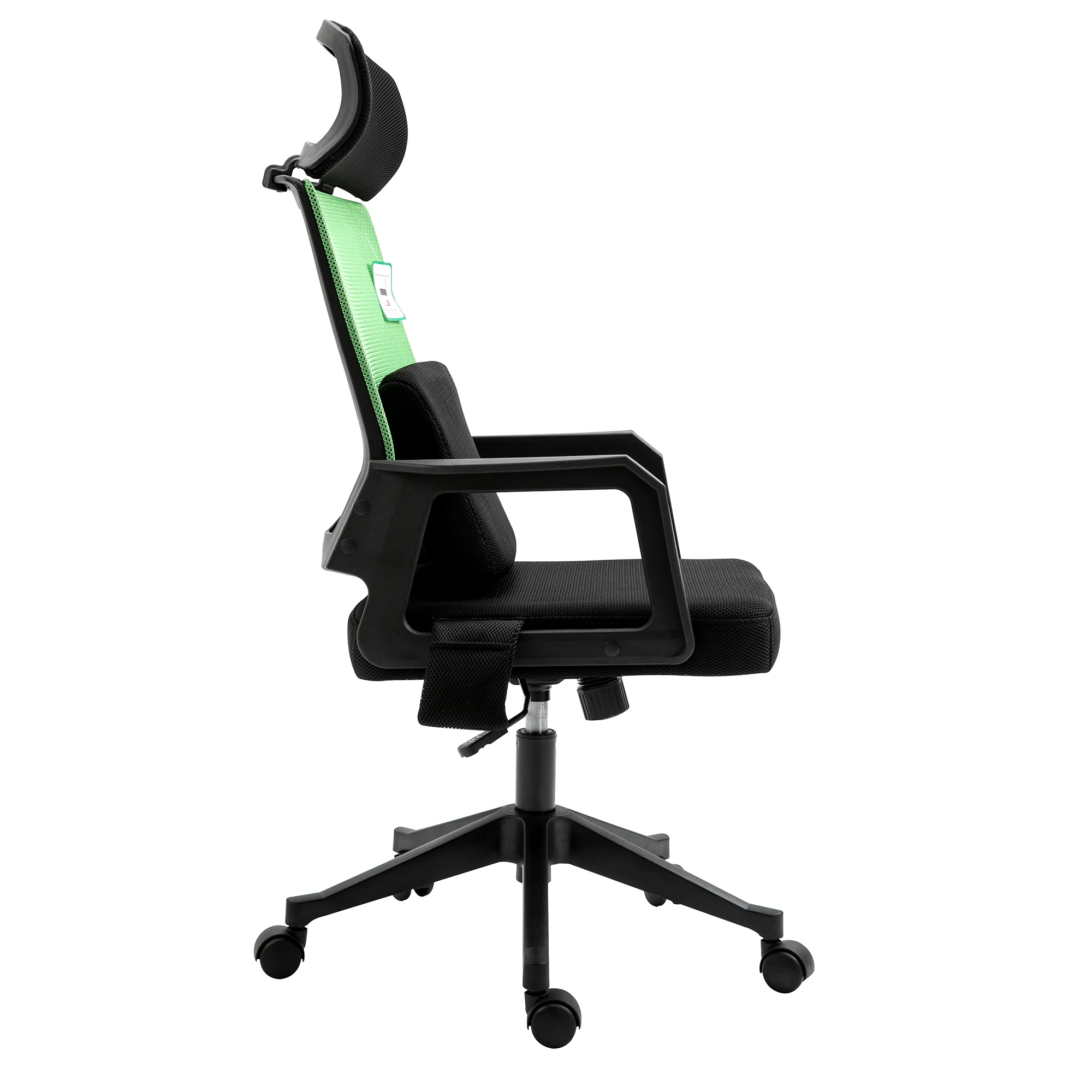 Beni Plus Mesh Swivel Office Chair with Massage Lumbar Cushion in Green - Image 4